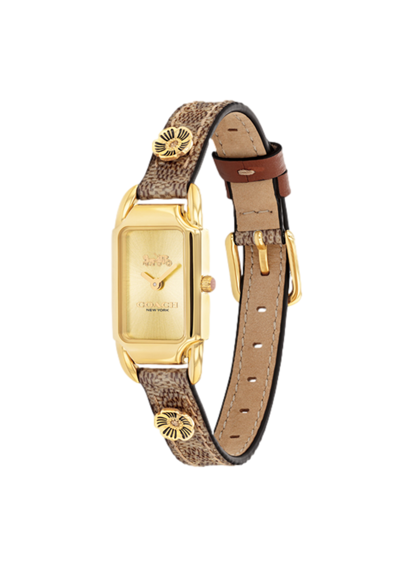Montre quartz Cadie en cuir COACH MONTRES Marron