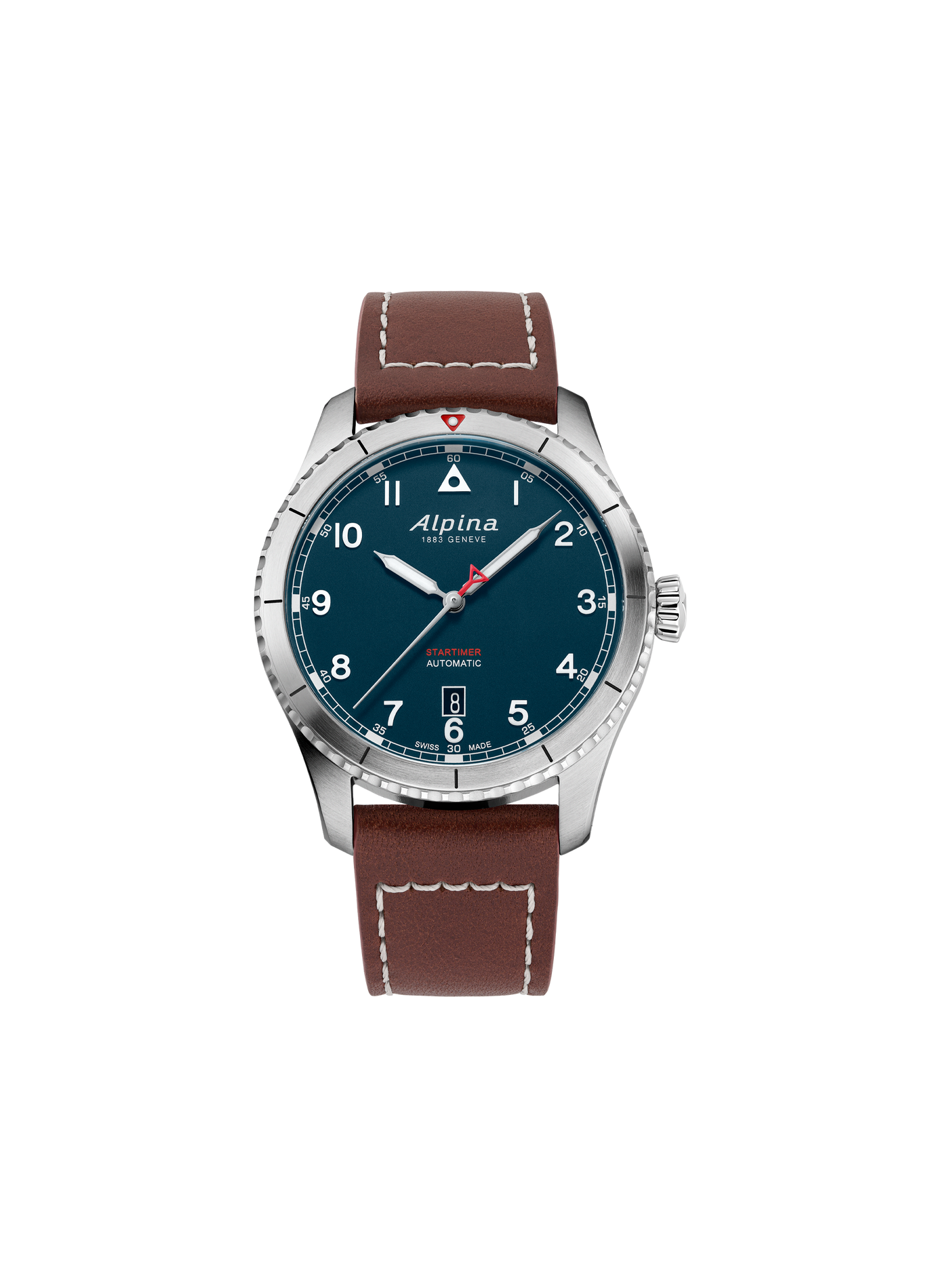Montre automatique Pilot Automatic en cuir de veau ALPINA Bleu
