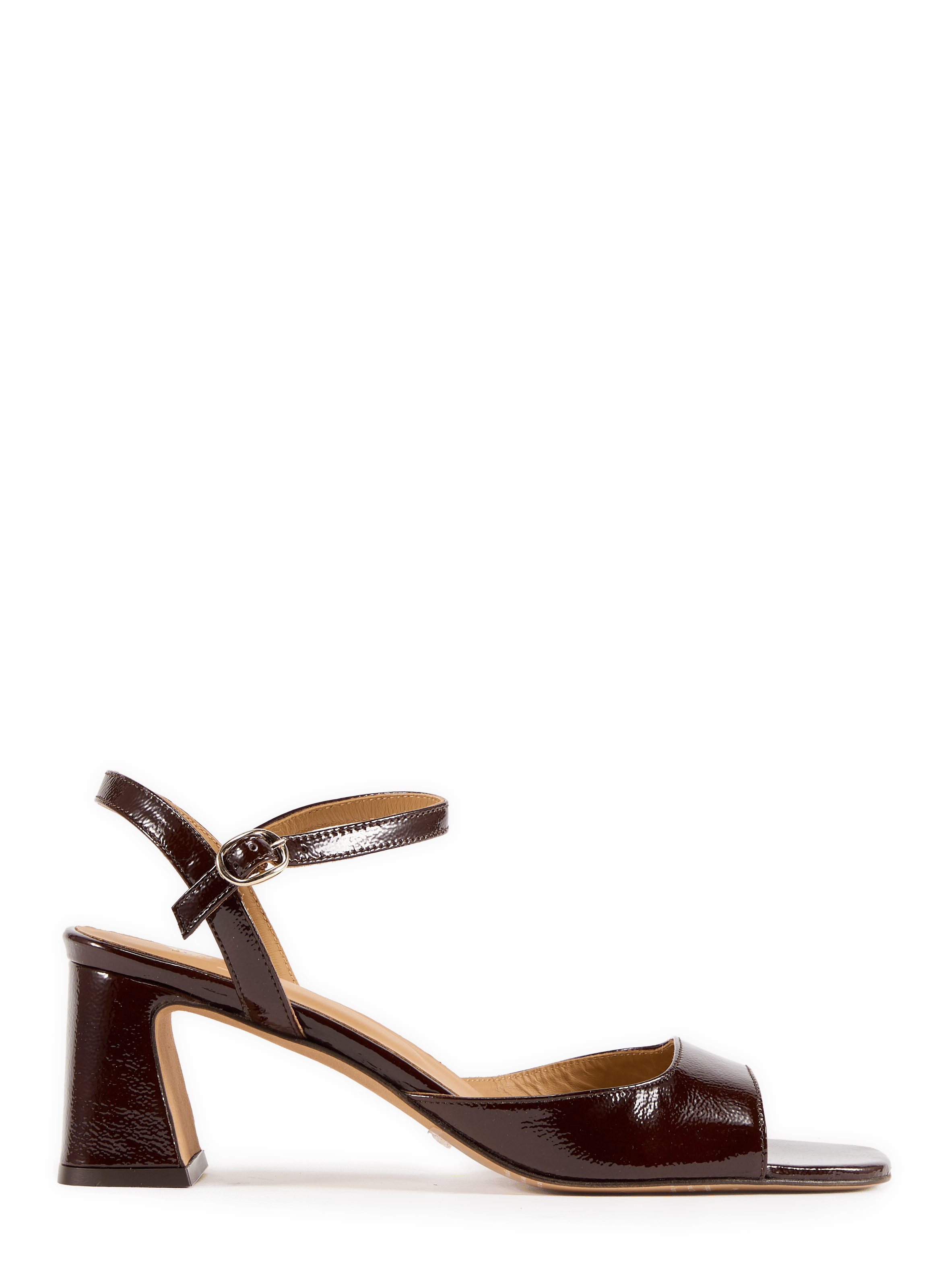 Sandales vernies à talon Vahina BOBBIES Marron