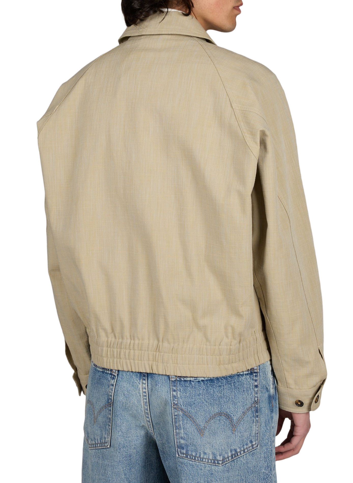 Veste ample en coton mélangé DROLE DE MONSIEUR Kaki