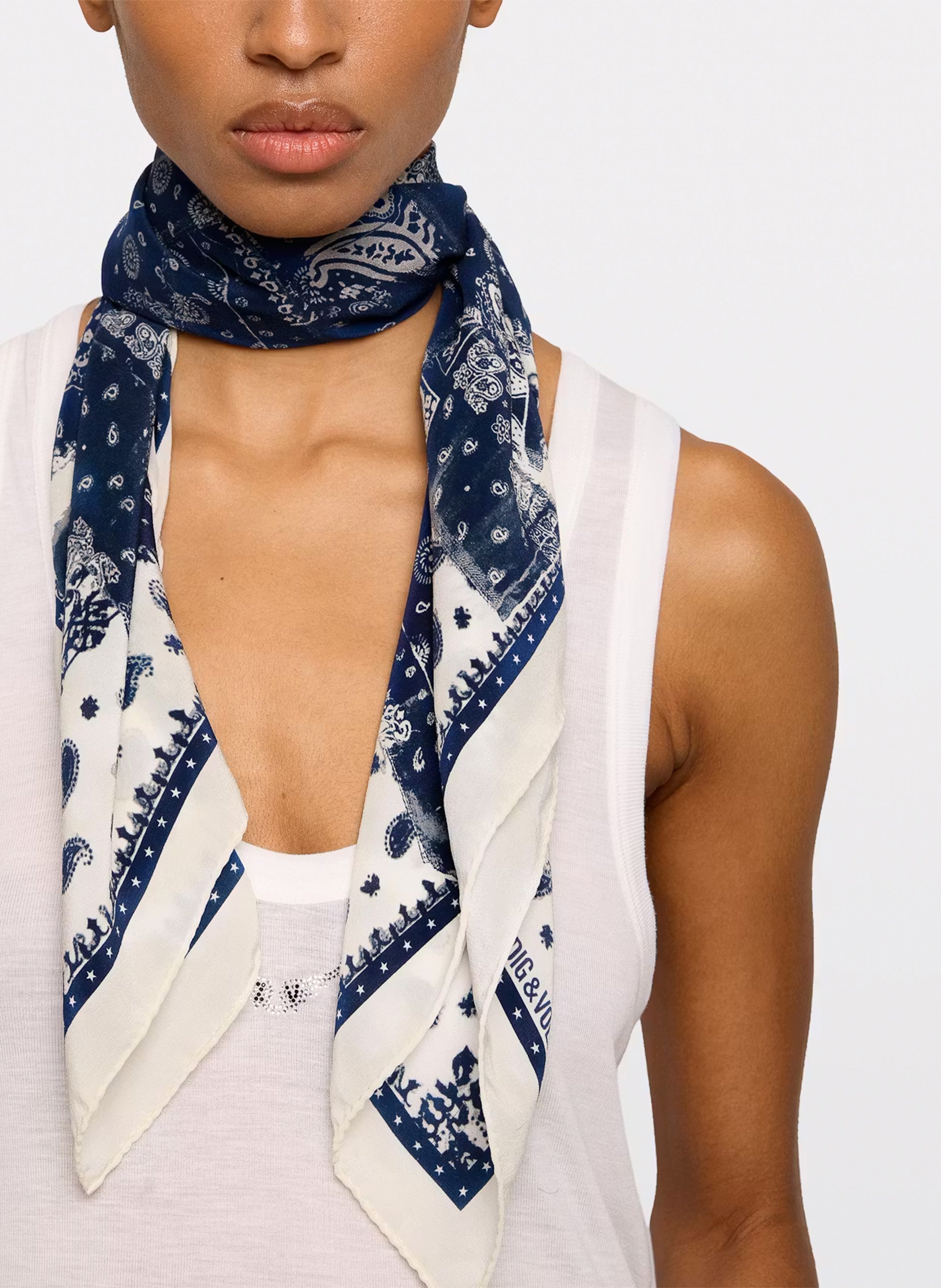 Foulard en soie blondie 84 ZADIG&VOLTAIRE Blanc