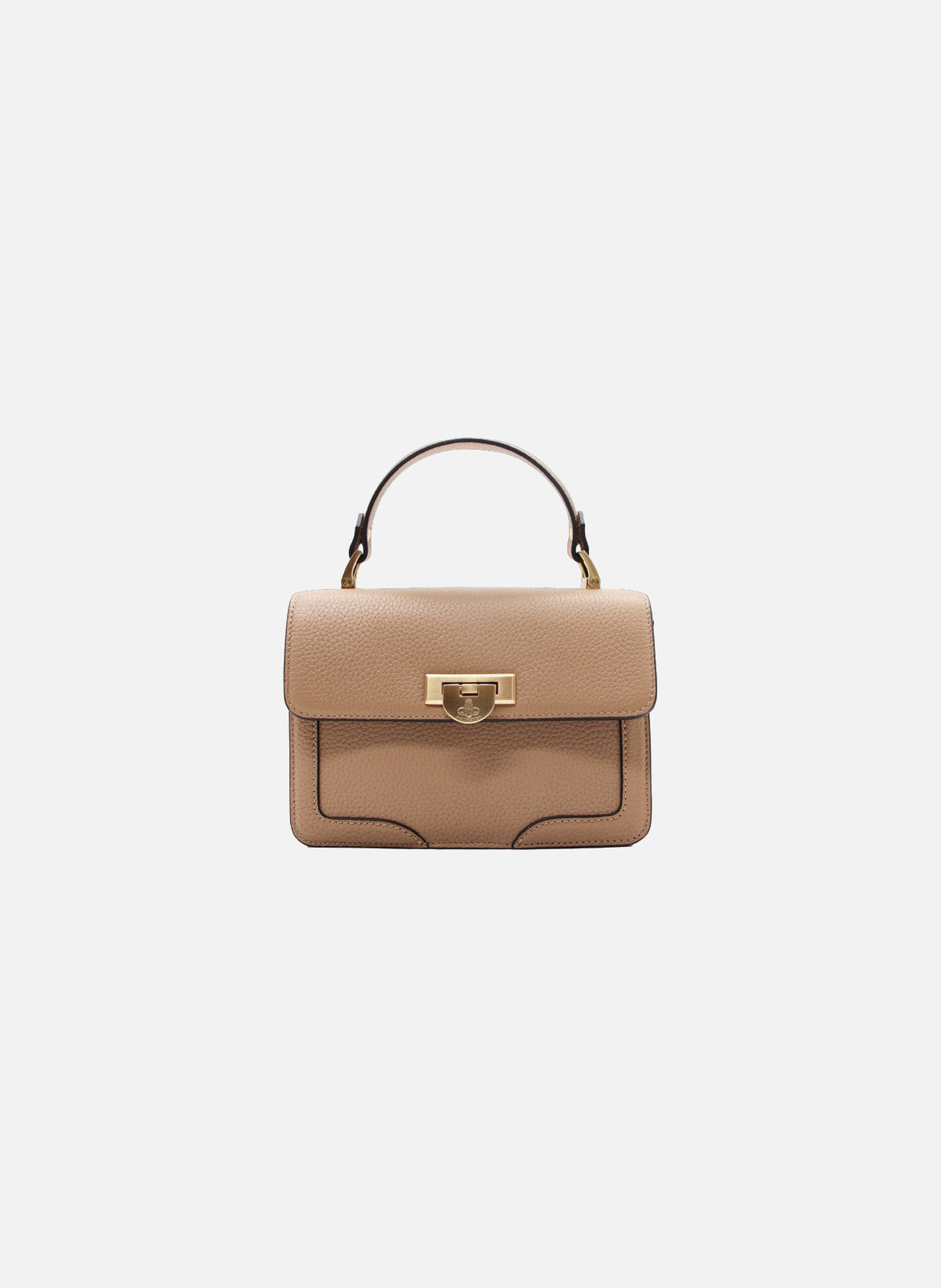 Auteuil | sac à main en cuir de vachette POURCHET Marron