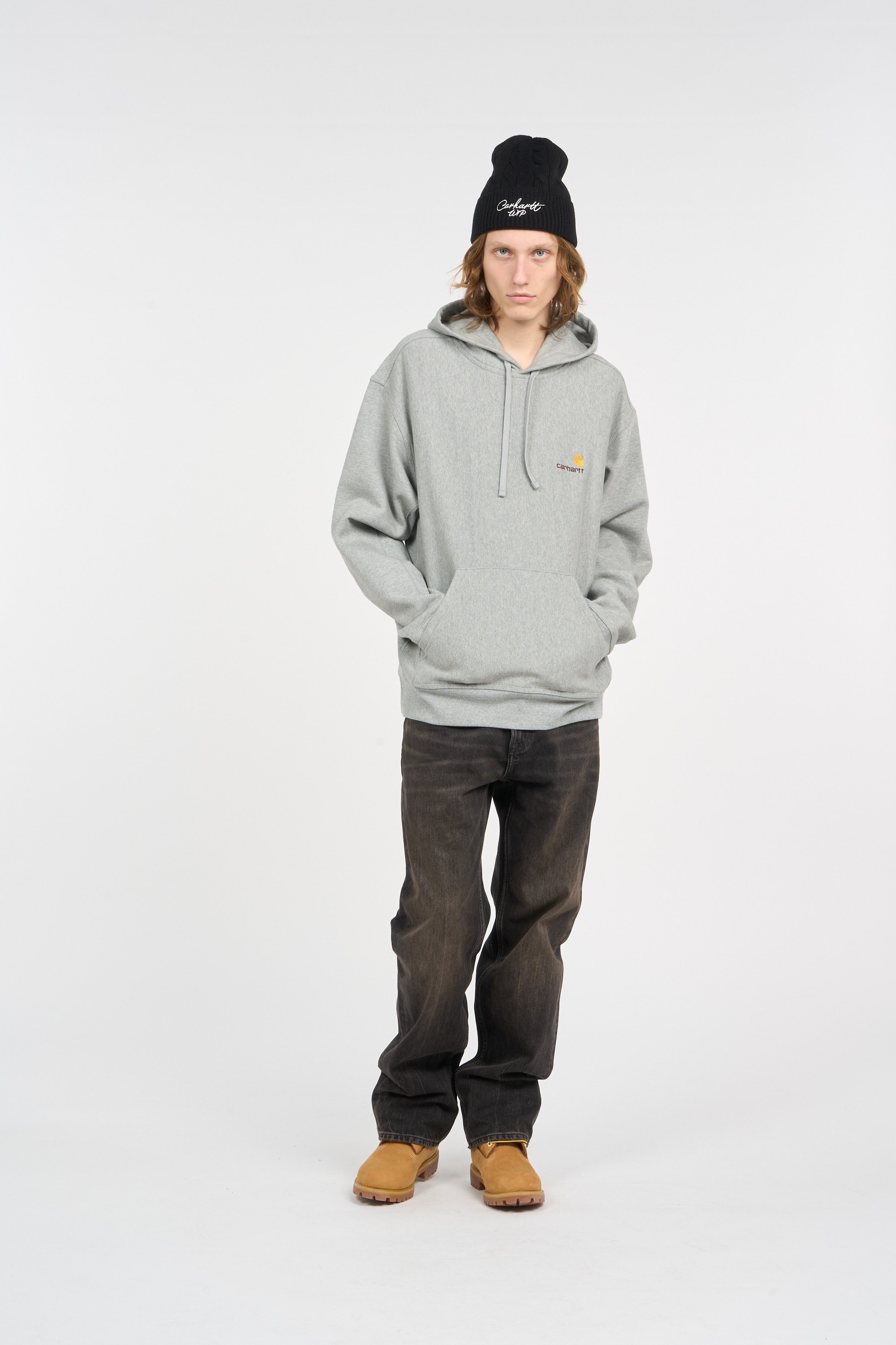 Hoodie american script CARHARTT WIP Gris
