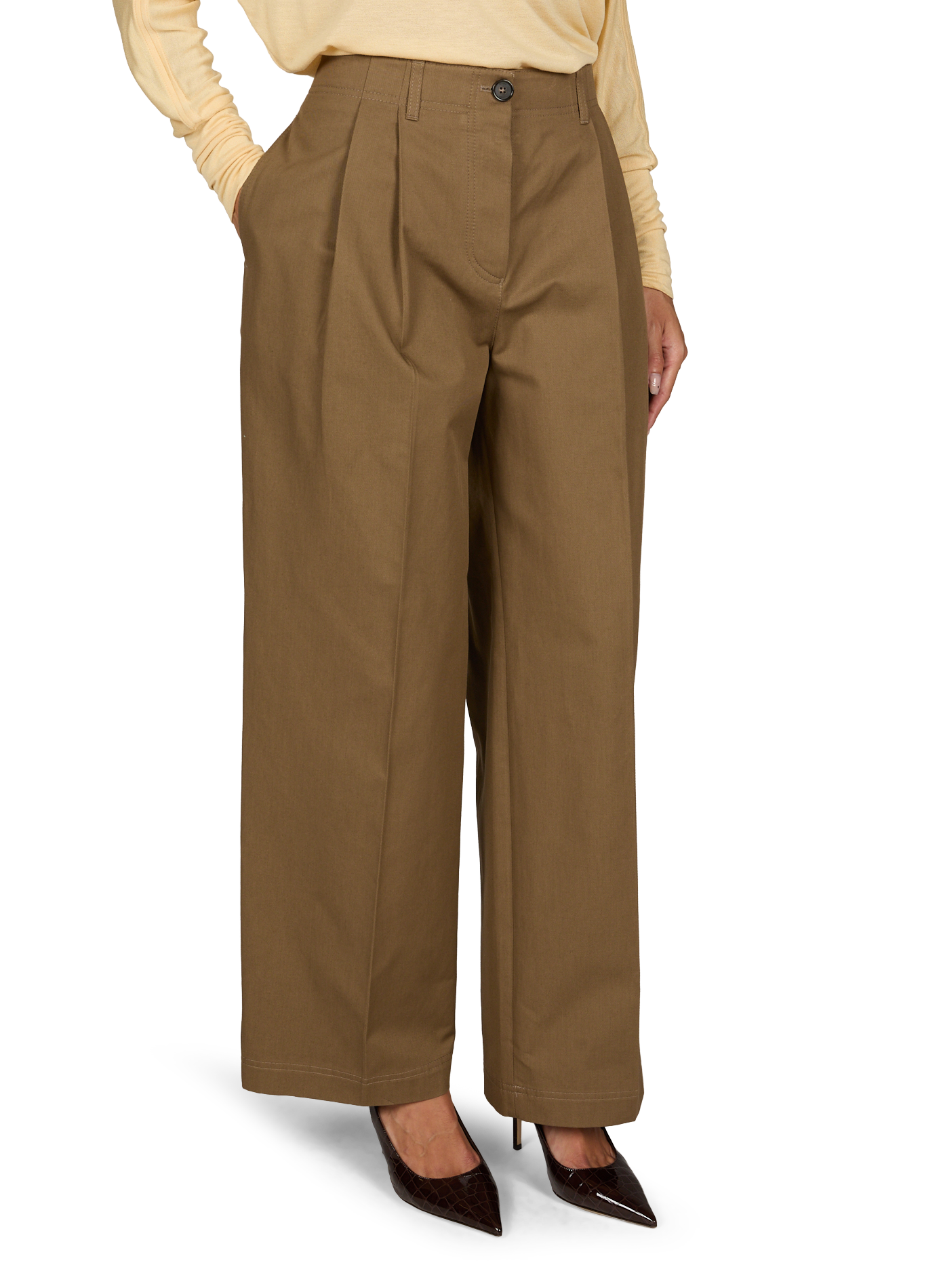 Elasticated trousers TOTEME Brown