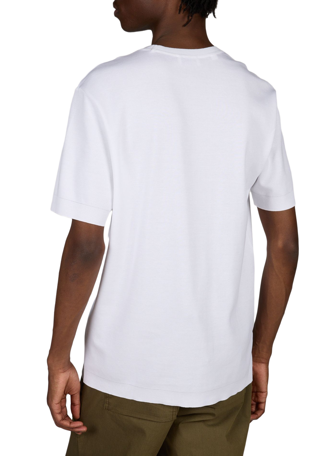 Tee-shirt droit uni en coton ETON White