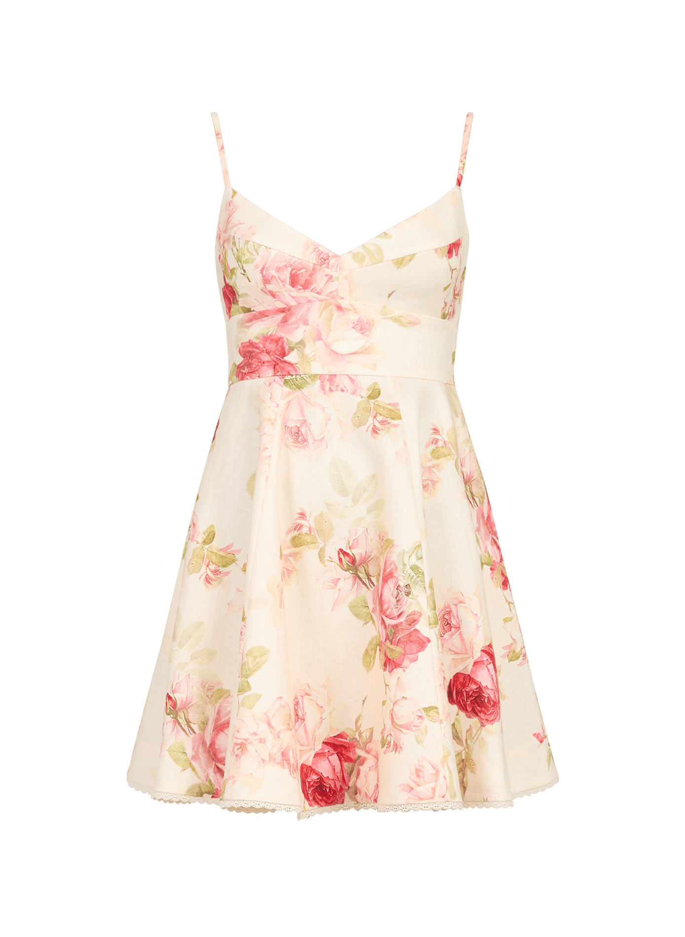 Short dress with floral print ZIMMERMANN Pink