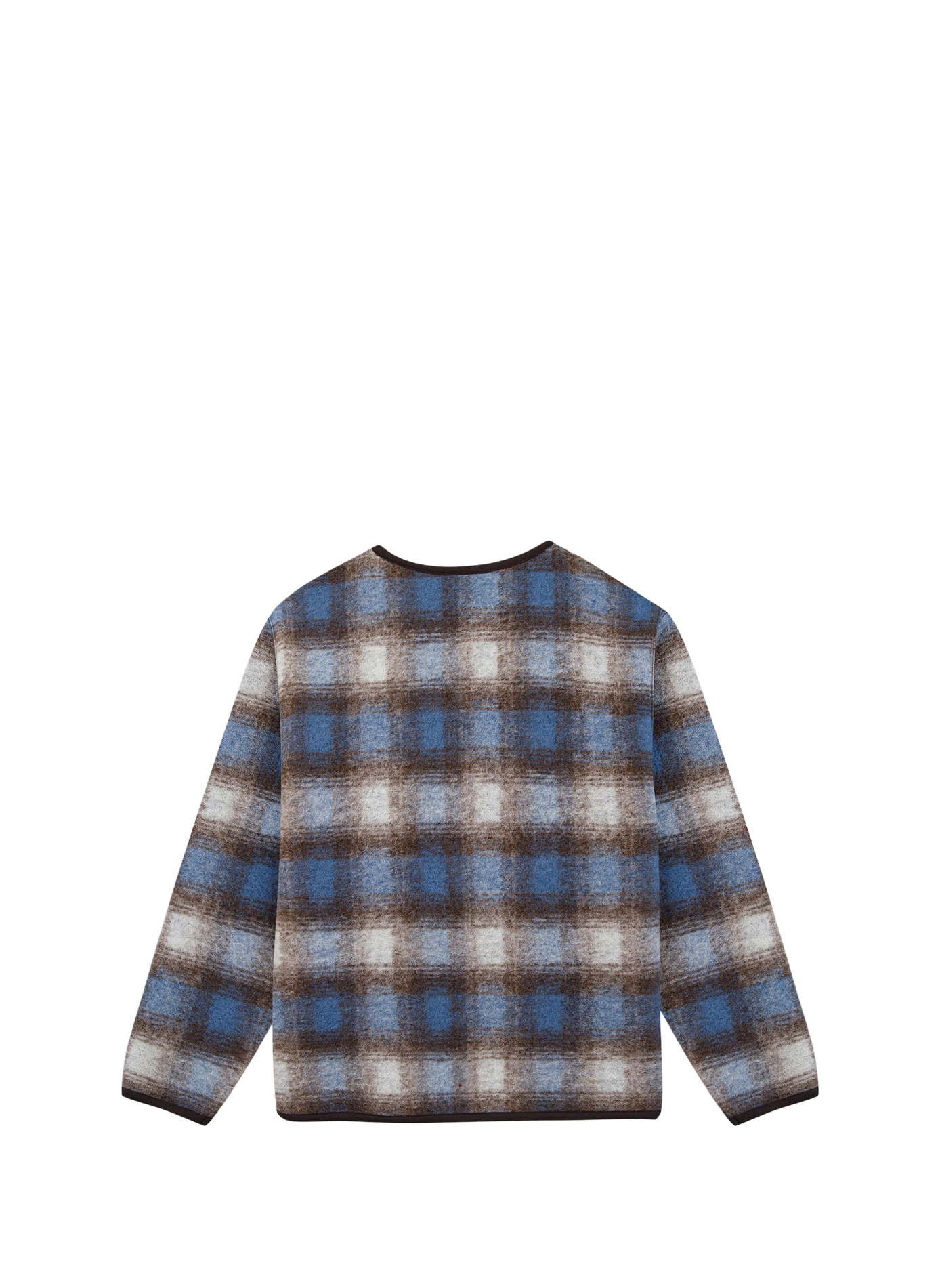 Barroux Karo-Wollmischung Cardigan. MAISON LABICHE Braun