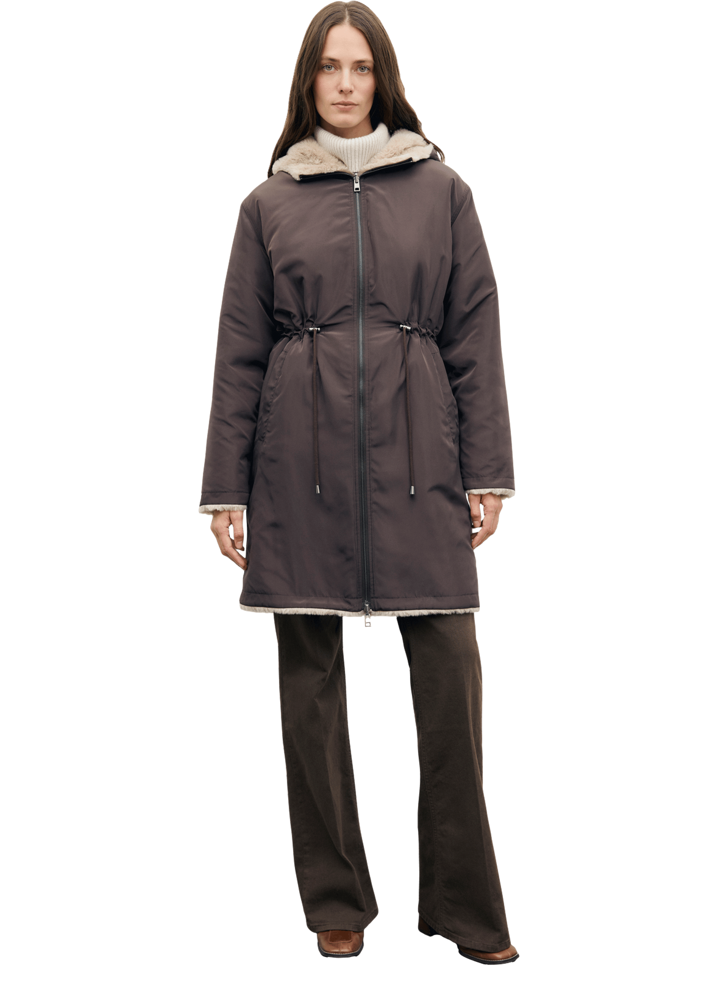 Parka réversible à capuche - anny GERARD DAREL Marron