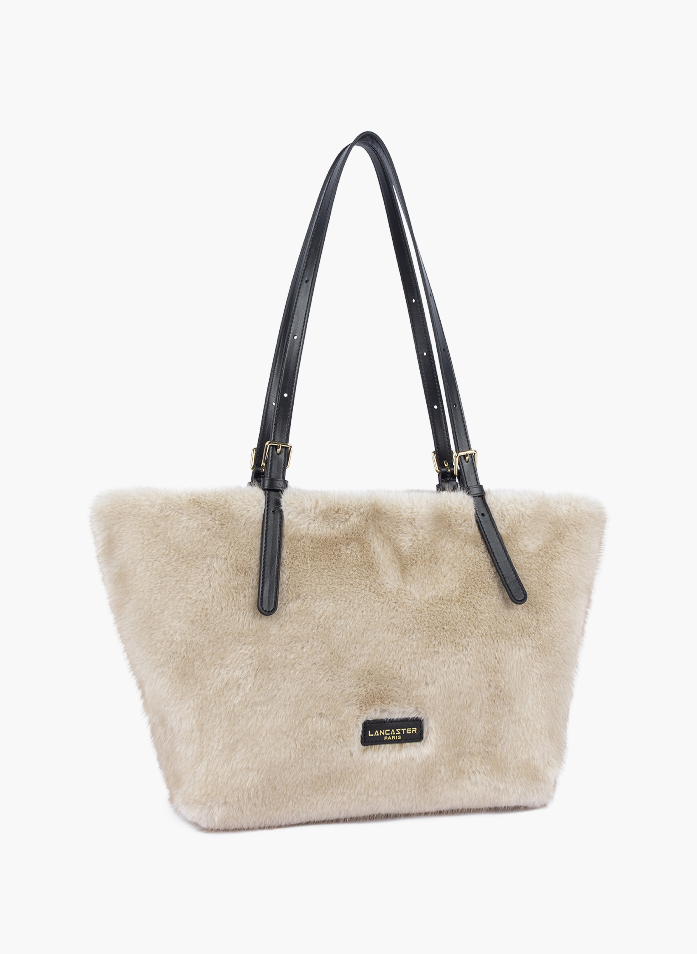 Sac cabas épaule - moumoute LANCASTER Blanc