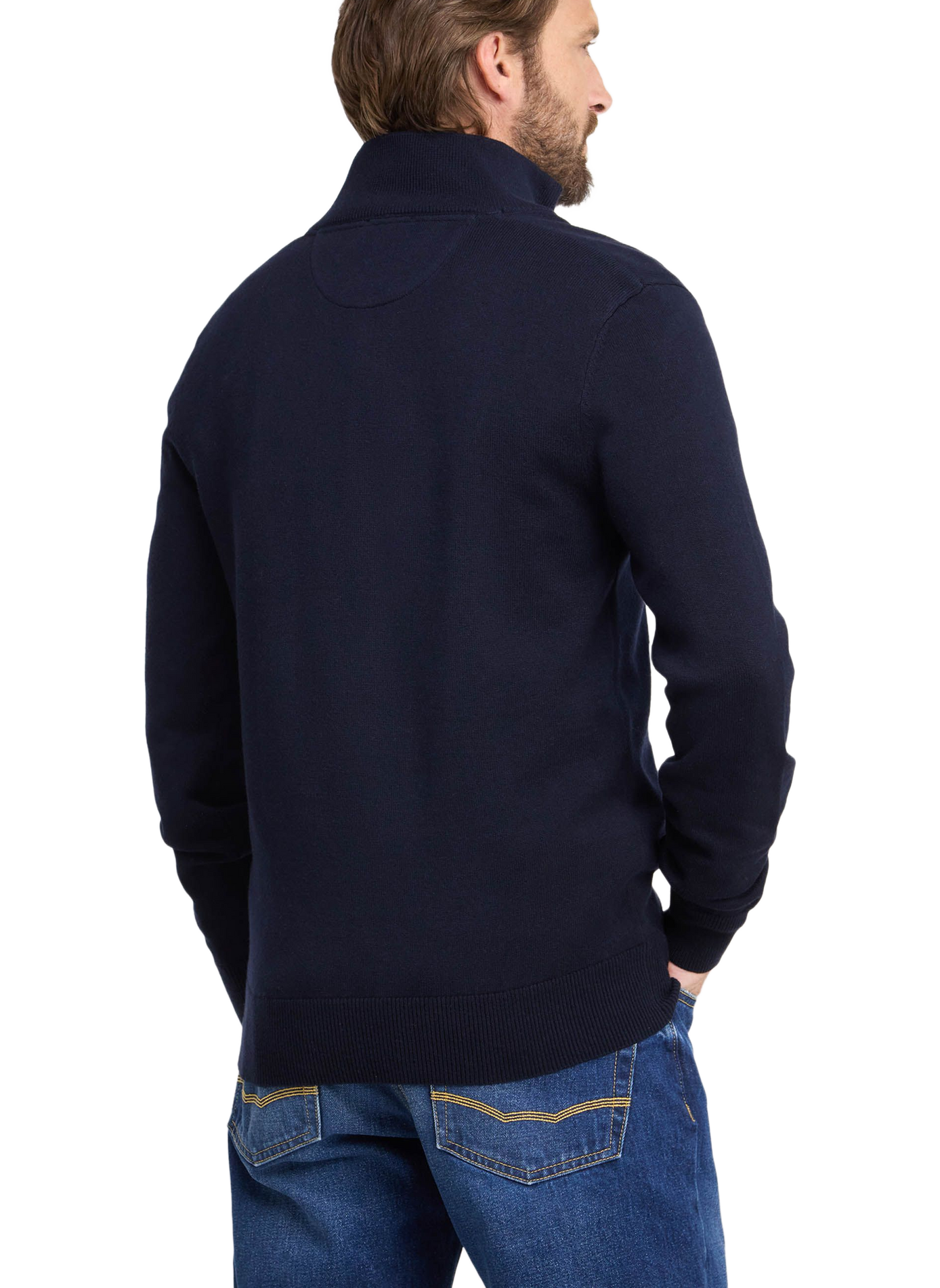 Pull col montant zippée en laine mélangée EDEN PARK Blue