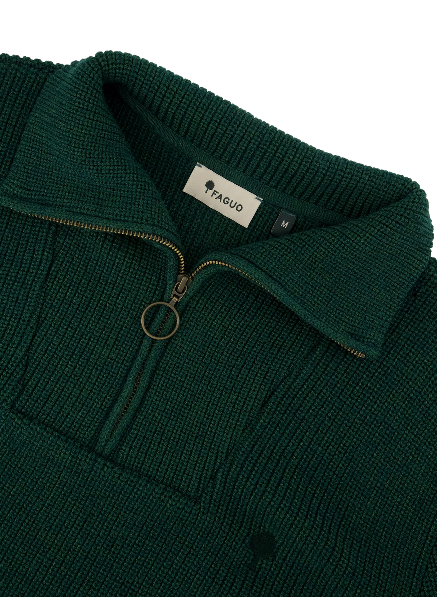 Pull col camionneur en laine mélangée FAGUO Vert
