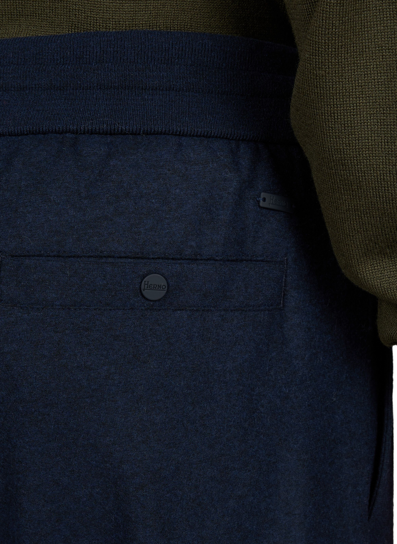Solid straight sweatpants HERNO Blue