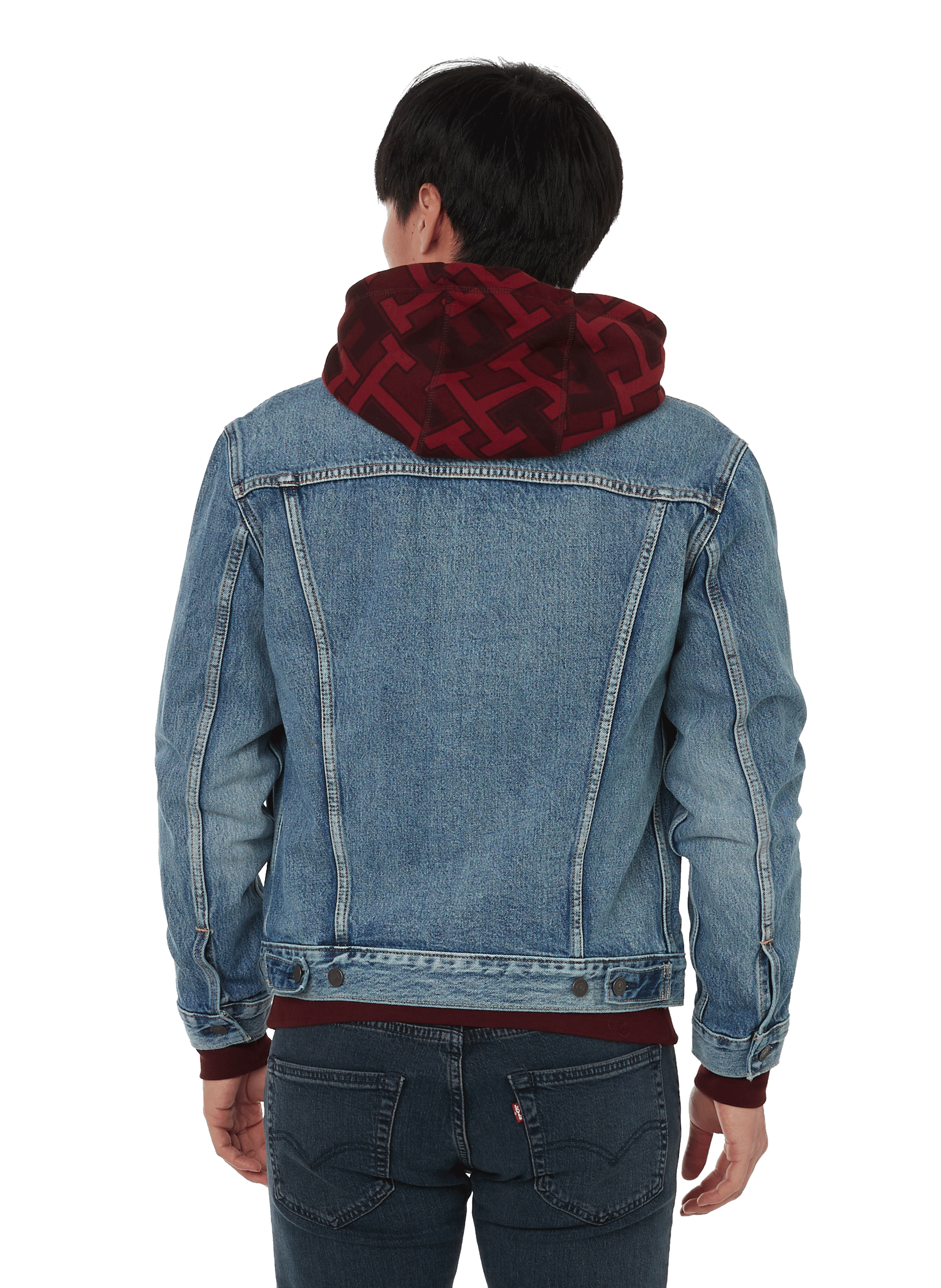 Veste en jean droite en coton LEVI'S Bleu