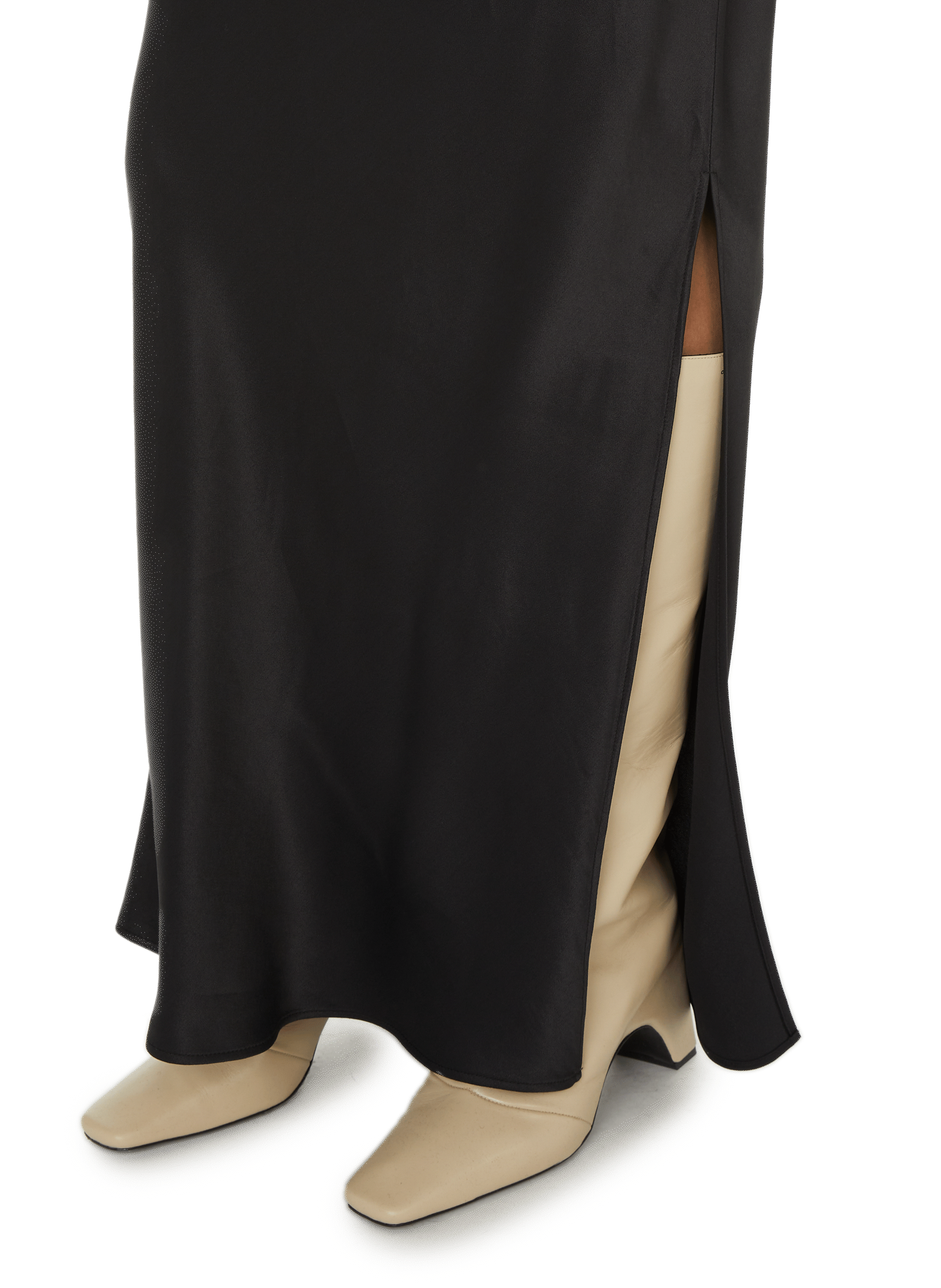 Robe longue satiné Tiany SAISON 1865 Noir