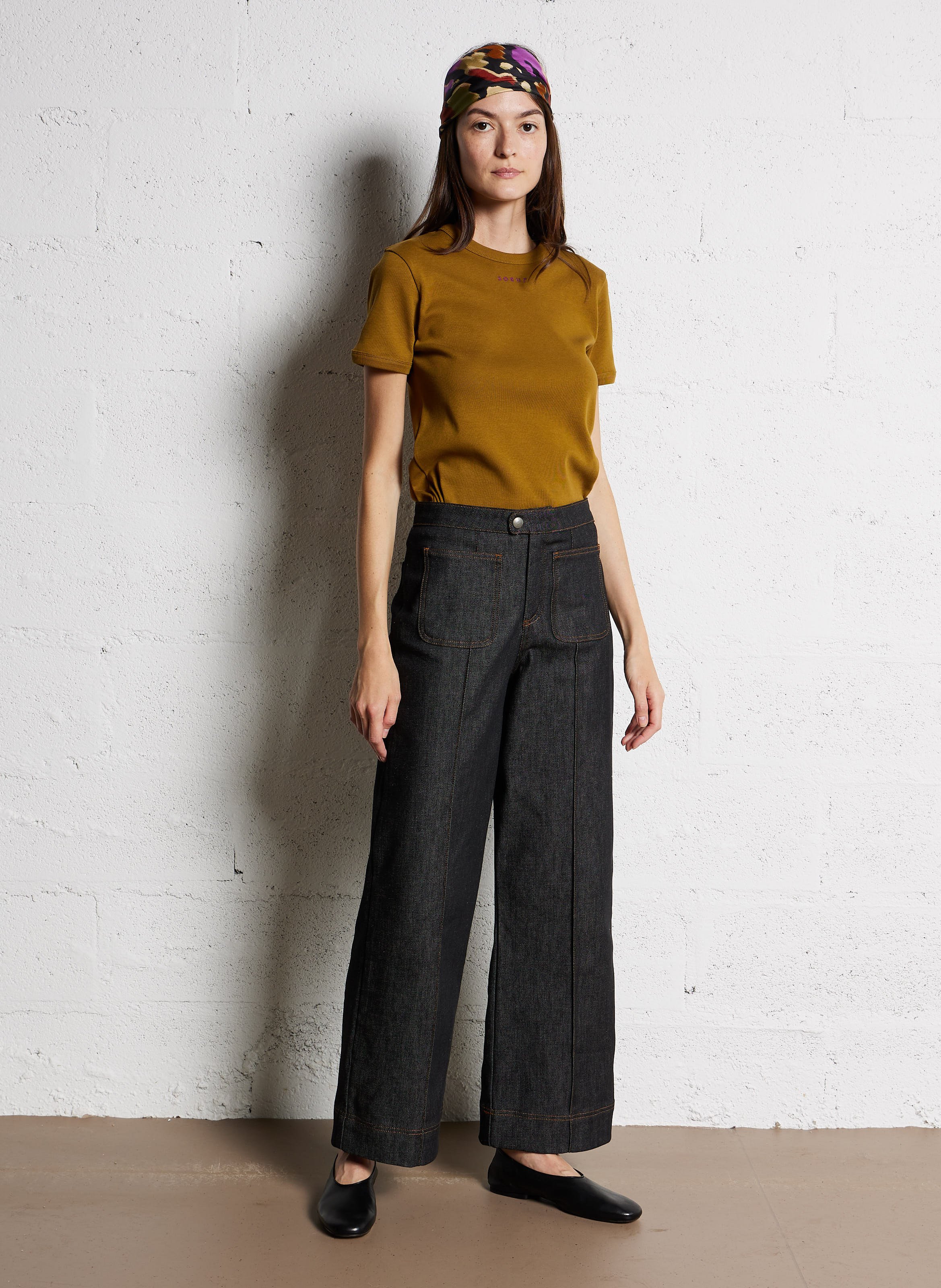 Jean denim brut en coton bio mélangé harry SOEUR Noir