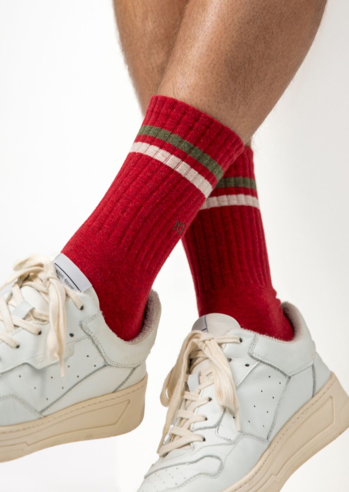 Chaussettes en coton peigné retro BILLYBELT Rouge