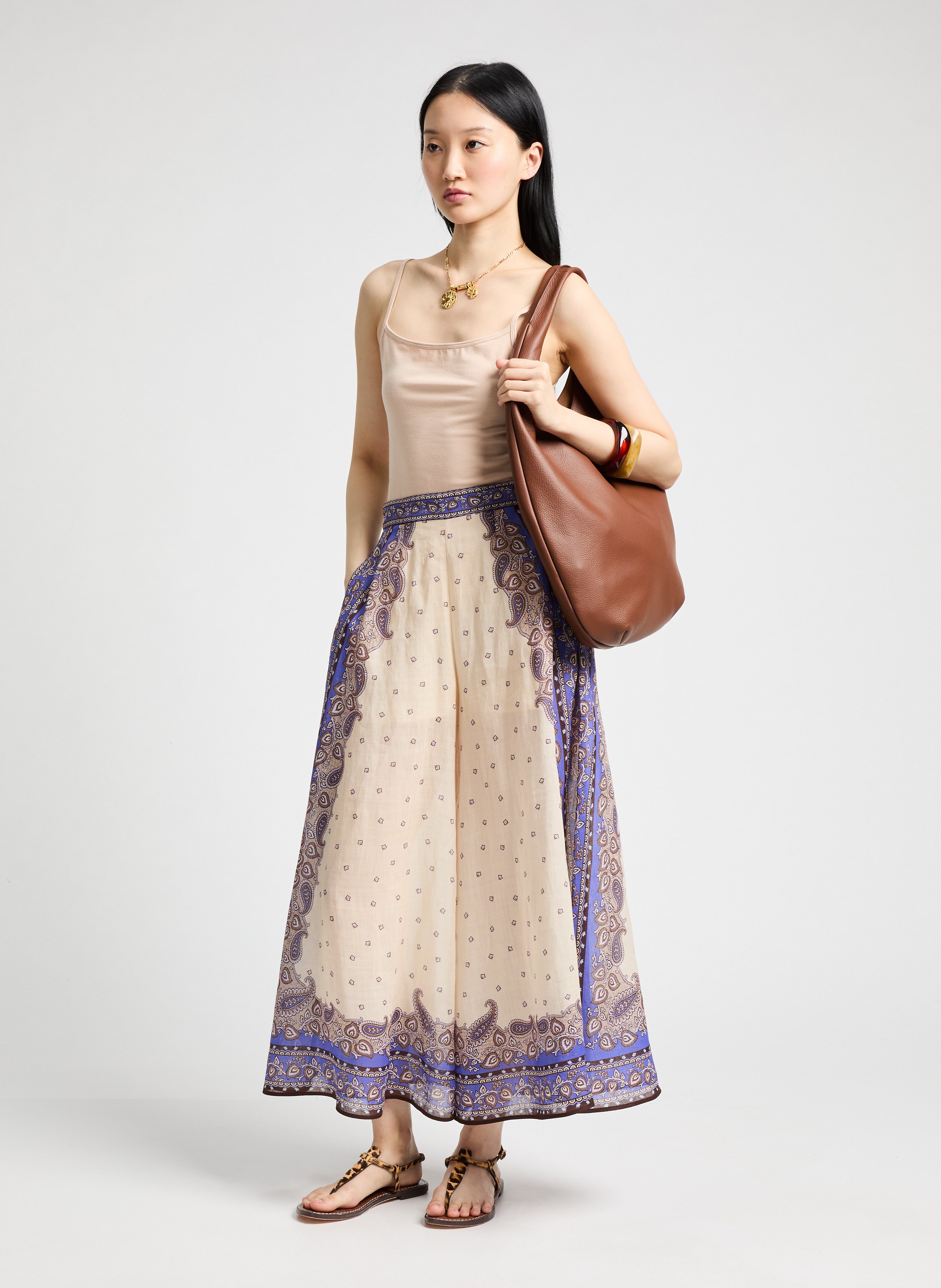 Jupe-culotte Maxine en ramie ZIMMERMANN Violet