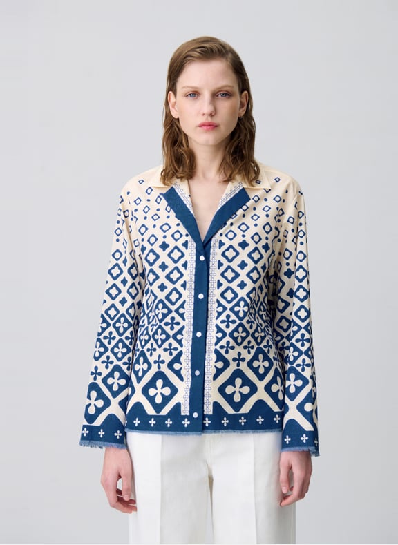 Chemise col tailleur en coton Multicolore by CLAUDIE PIERLOT CLAUDIE PIERLOT Chemise col tailleur en coton Multicolore