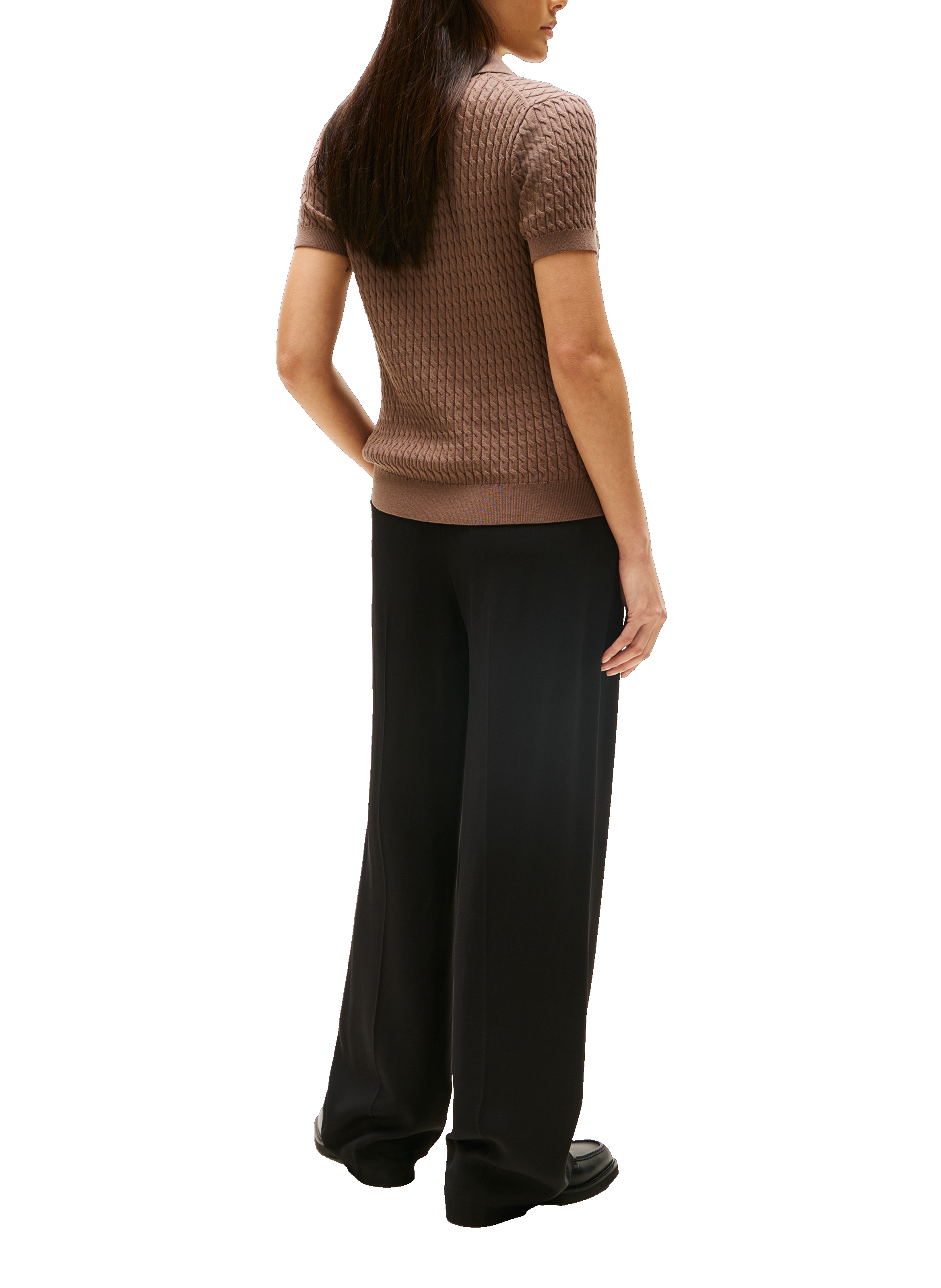 Twisted cotton polo TOMMY HILFIGER Brown