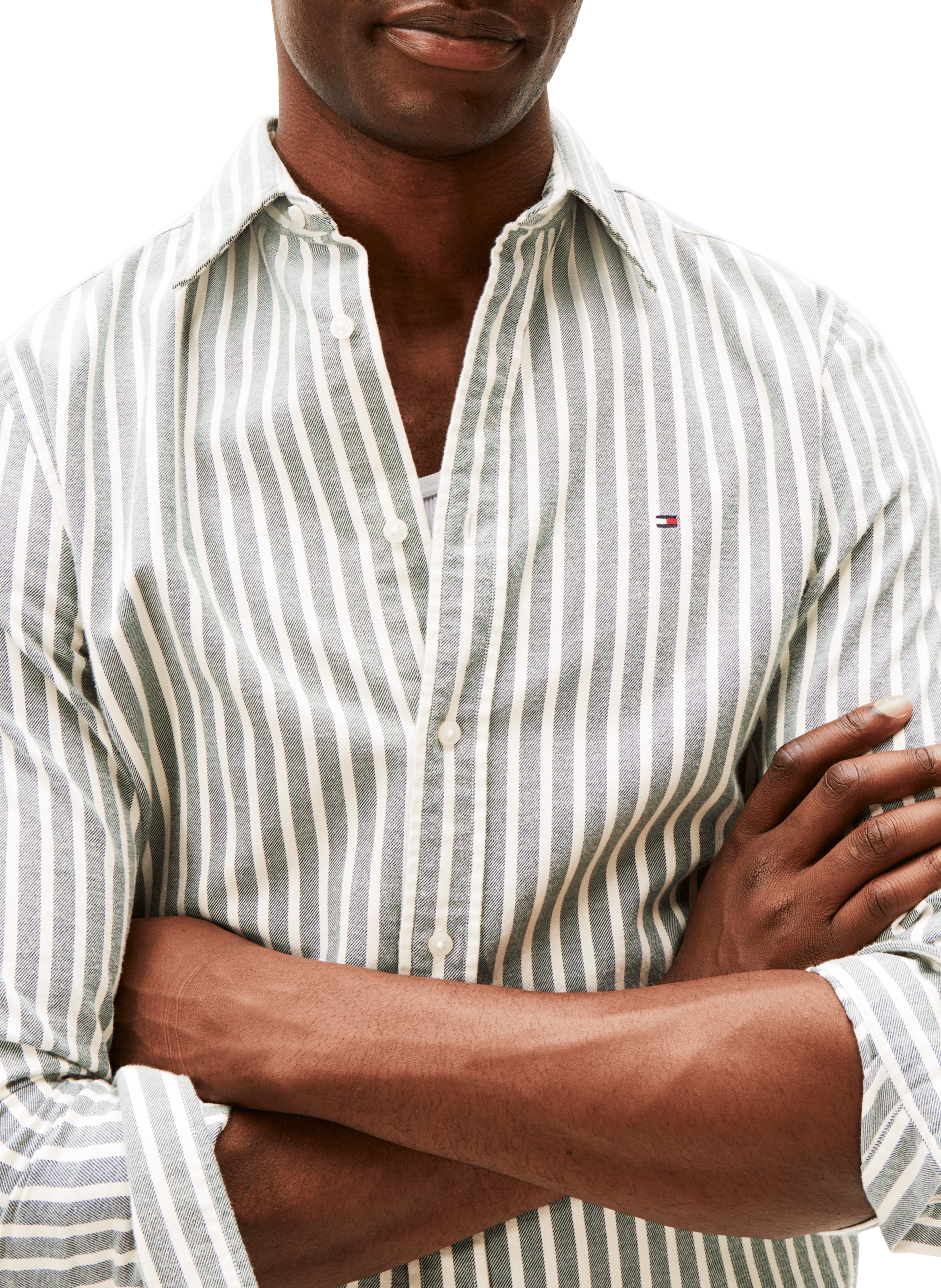 Striped classic collar cotton shirt TOMMY HILFIGER Multicolour