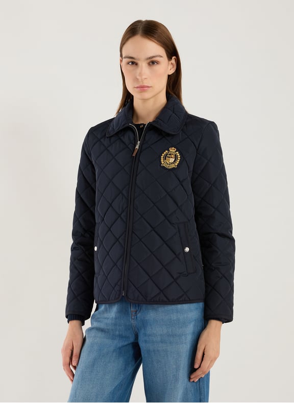 Quilted straight jacket Blue by LAUREN LAUREN Quilted straight jacket Blue