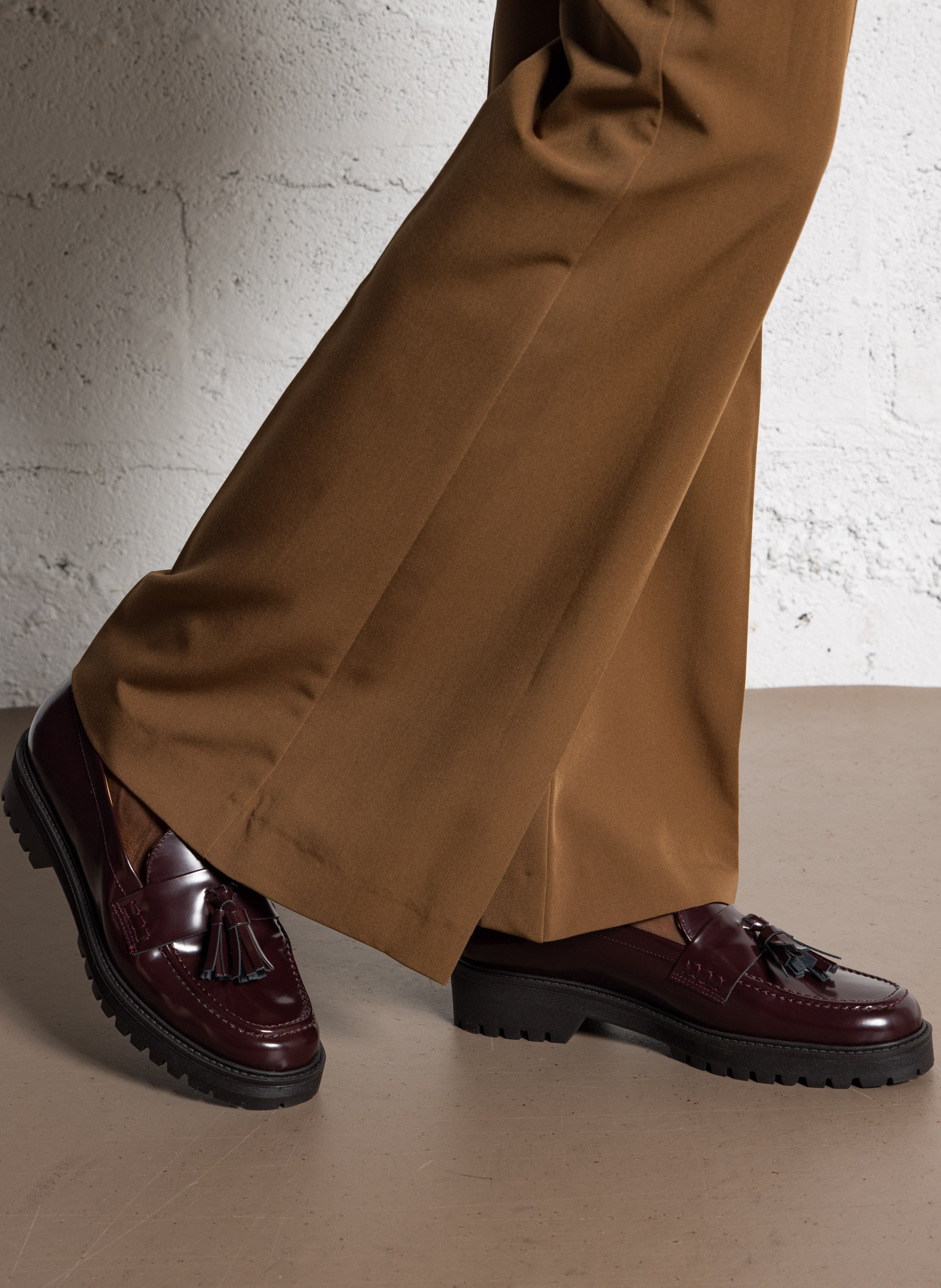 Mocassins en cuir valentin MAISON 123 Rouge