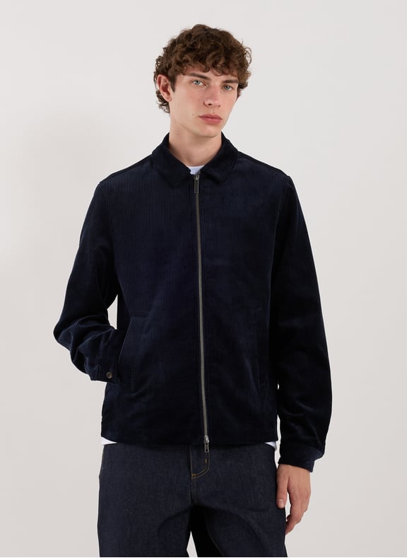 Ribbed jacket Blue by LES DEUX LES DEUX Ribbed jacket Blue