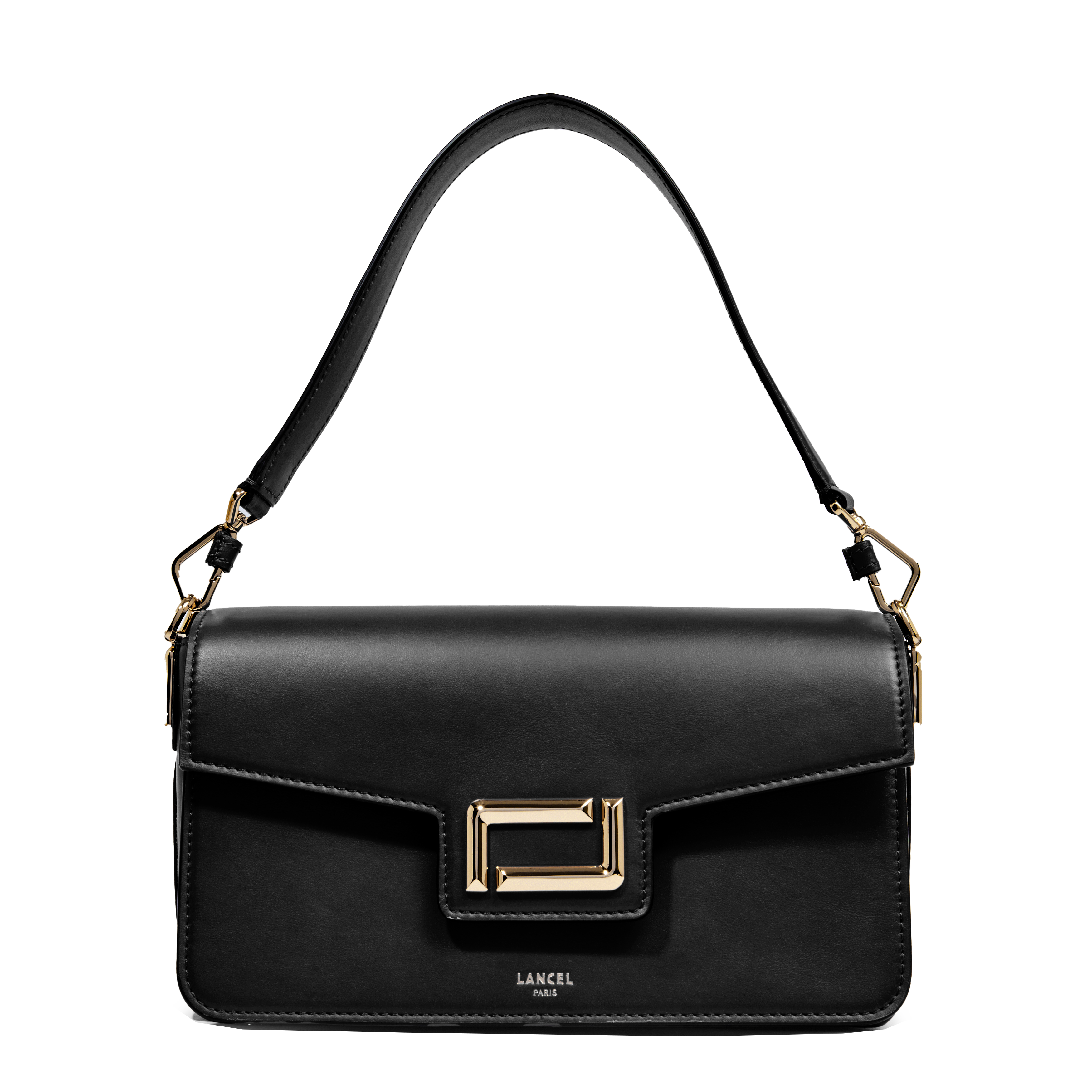 Sac rabat m angèle de lancel en cuir LANCEL Noir