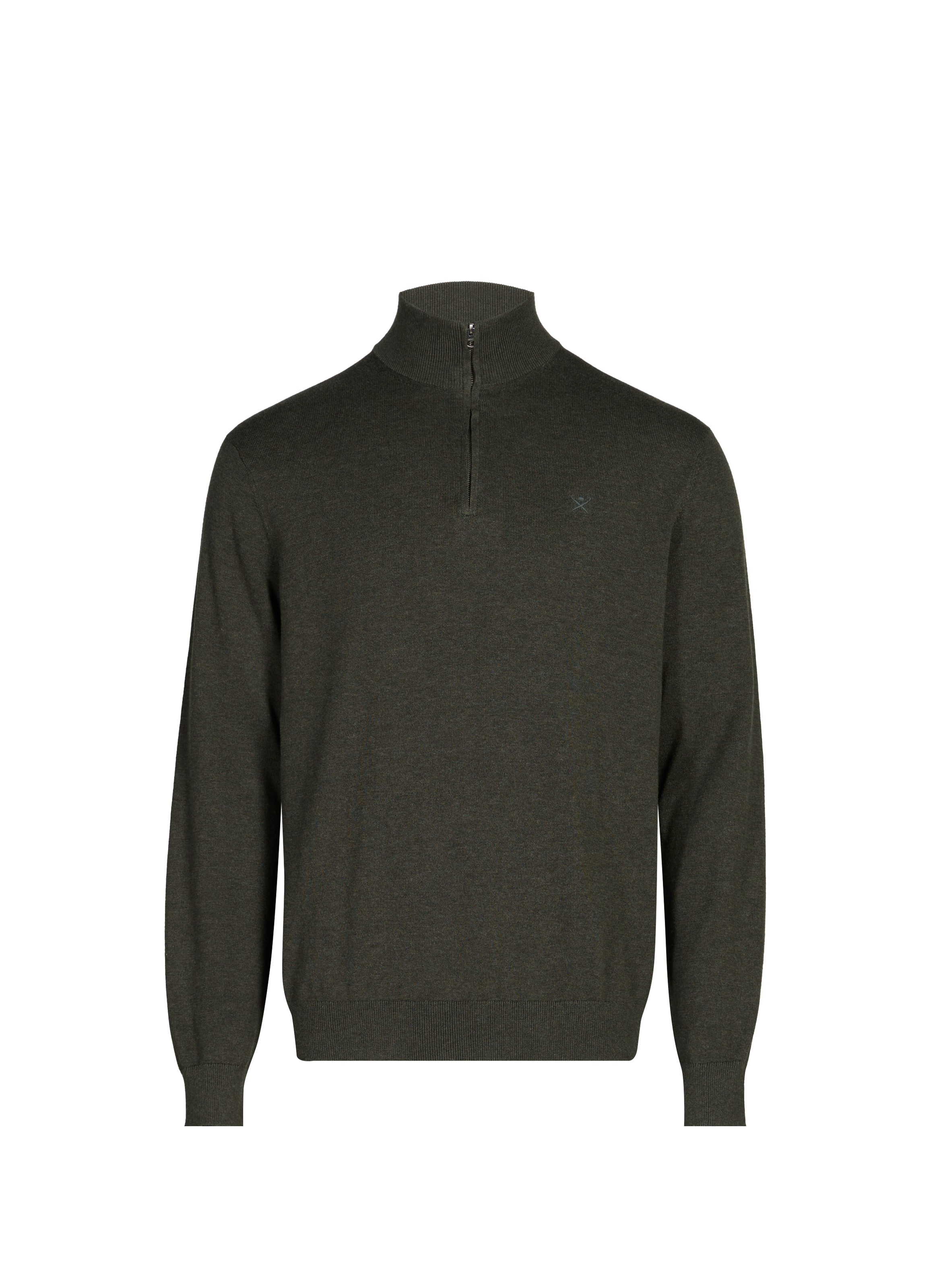 Cotton high-neck jumper HACKETT Green