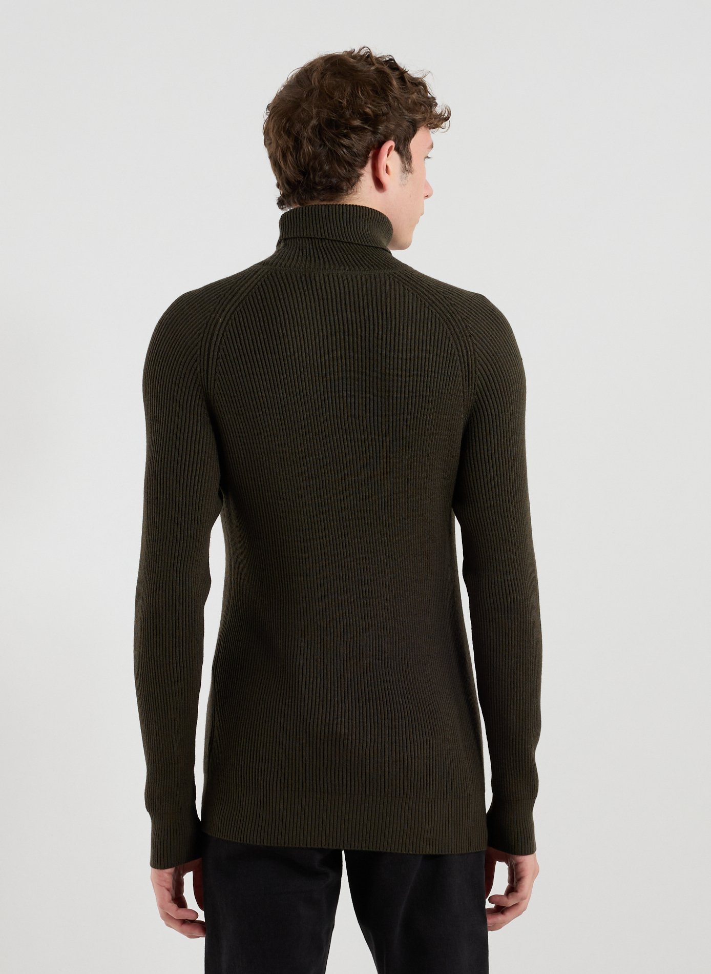 Ribbed wool-blend jumper STRELLSON Khaki