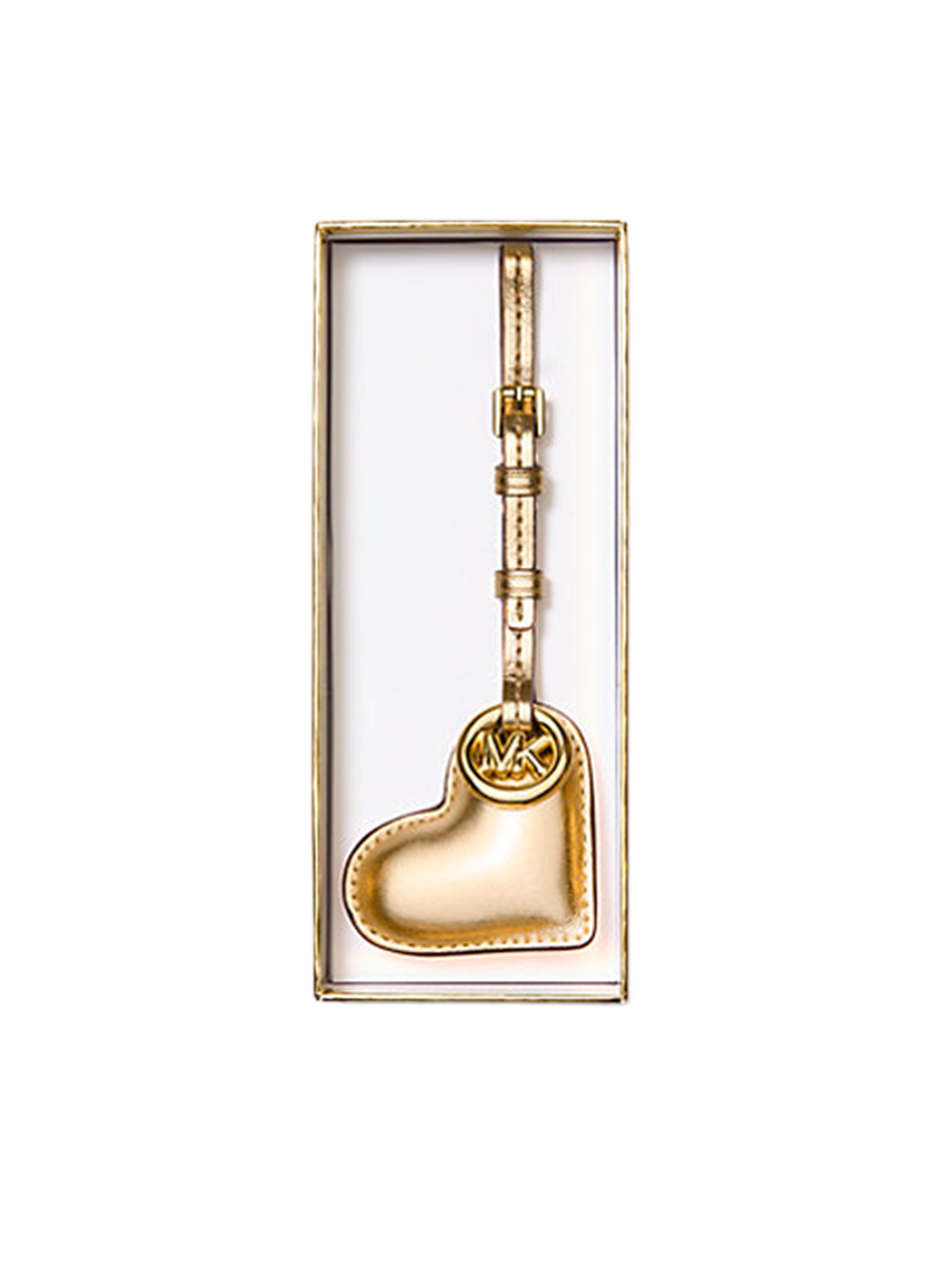 MICHAEL KORS Leather Key Ring Golden