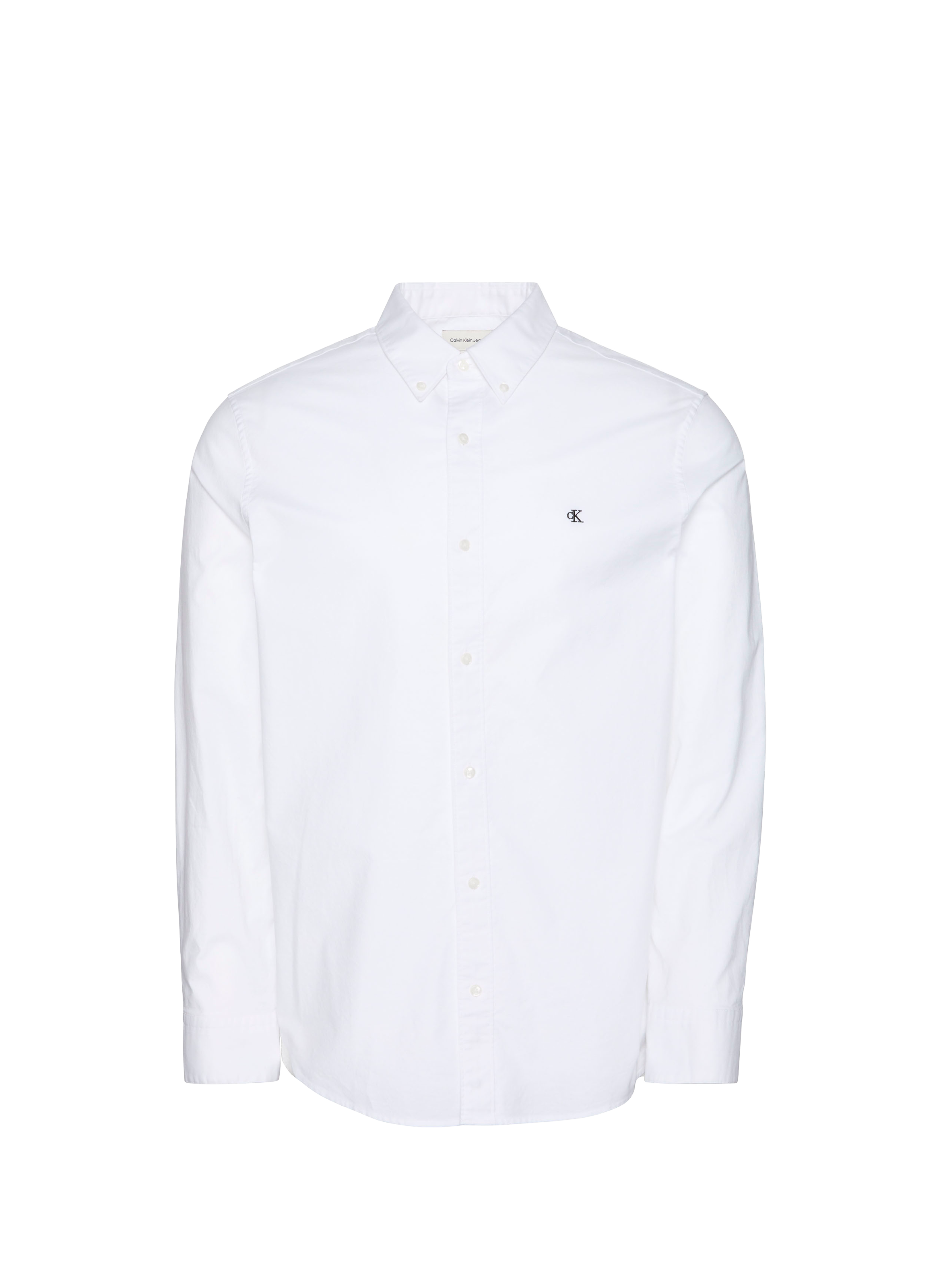 Chemise droite en coton mélangé CALVIN KLEIN Blanc