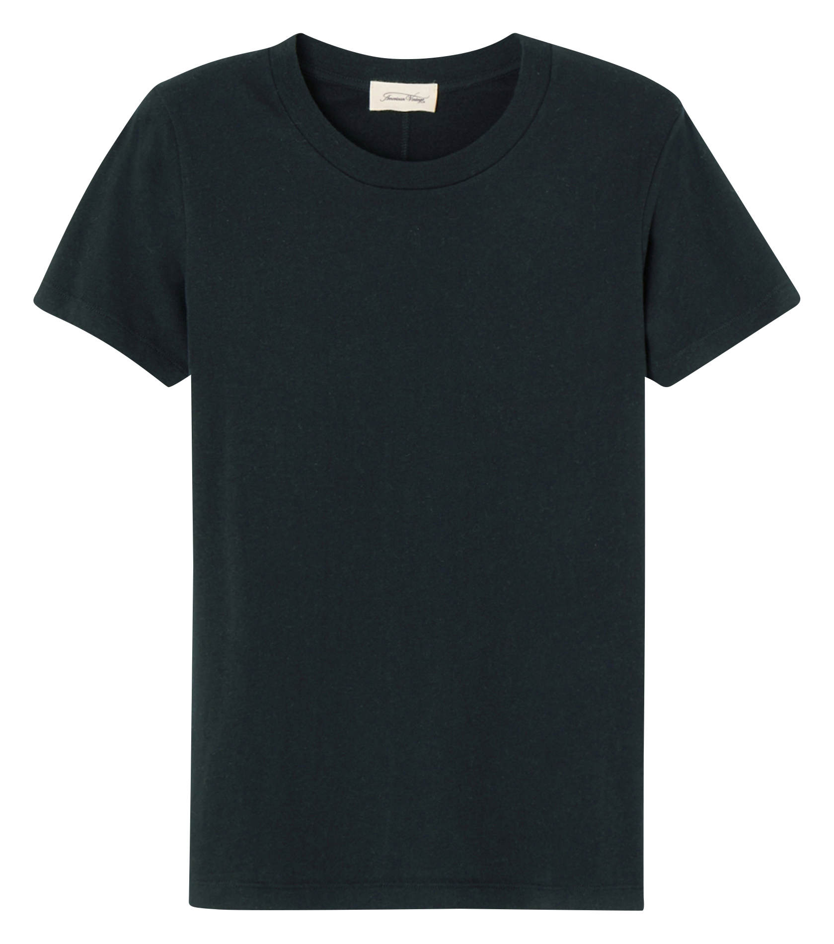 Tee-shirt col rond en coton gamipy AMERICAN VINTAGE Noir