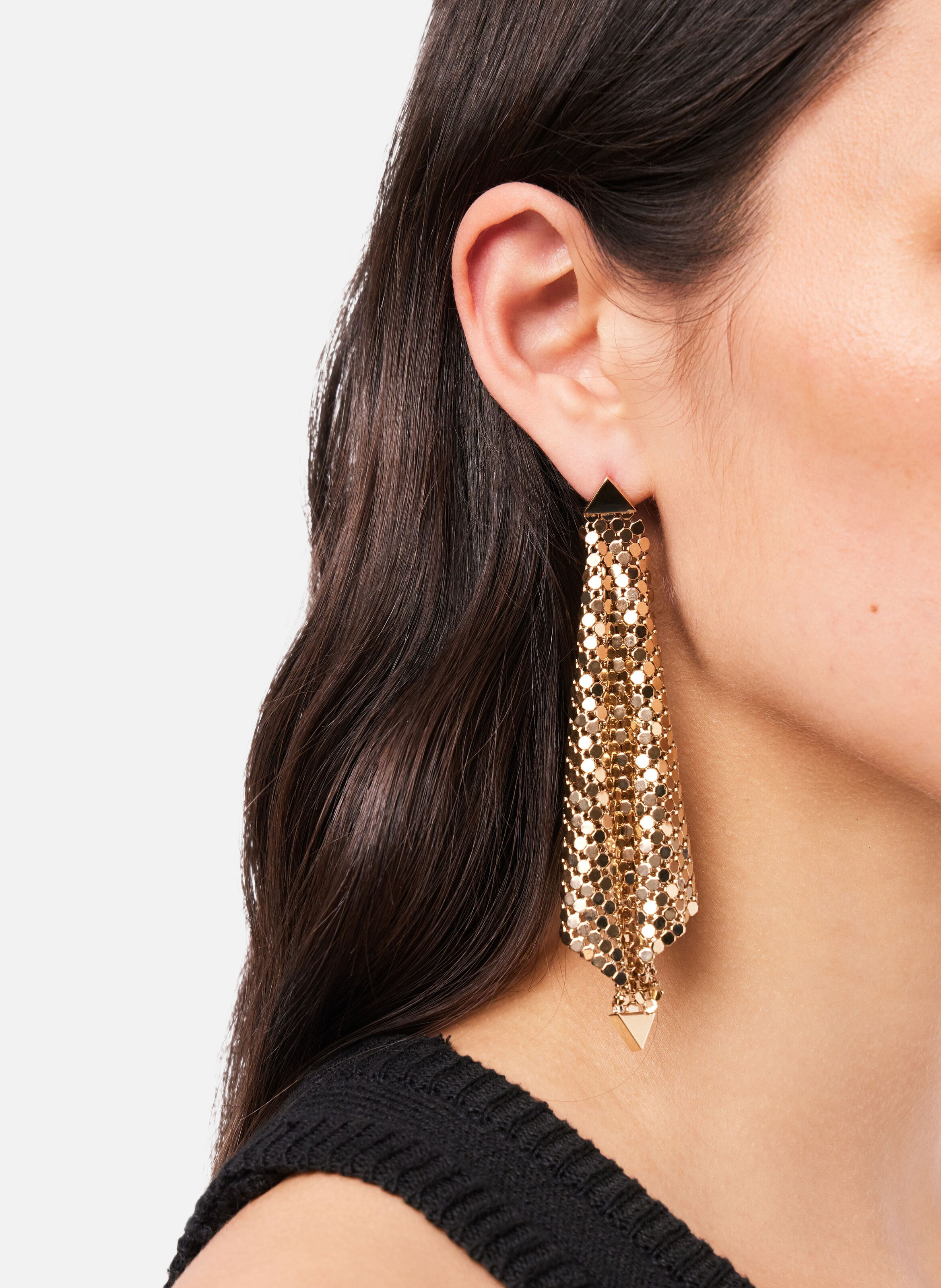 Boucles d'oreille pixel RABANNE Doré