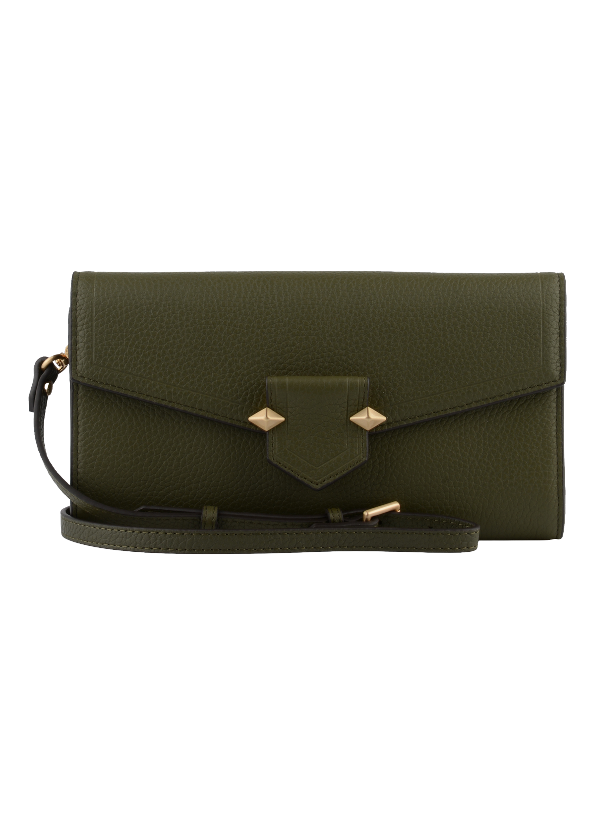 Sèvres | pochette en cuir de vachette Kaki