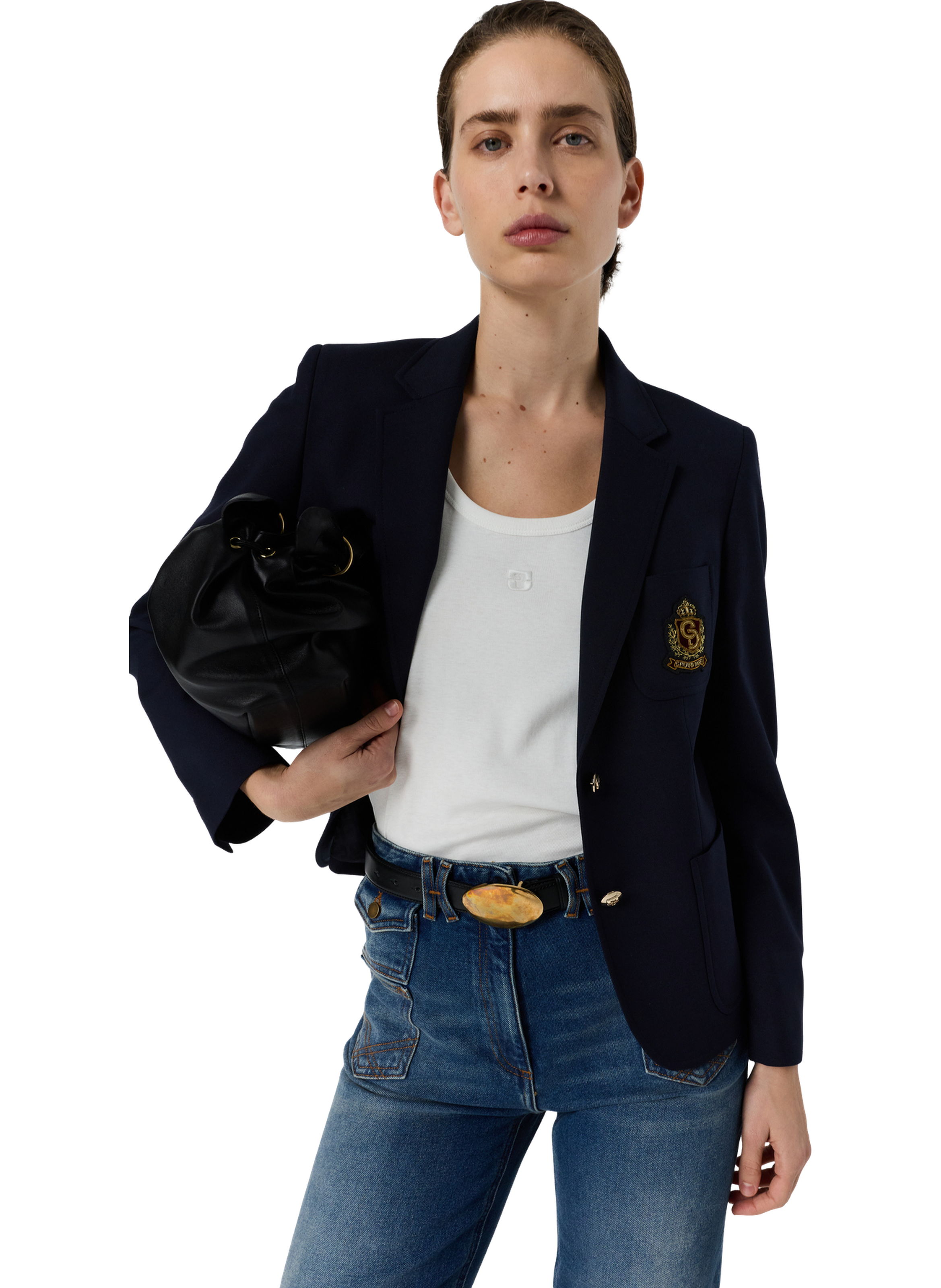 Veste de tailleur à blason -  tinais GERARD DAREL Bleu