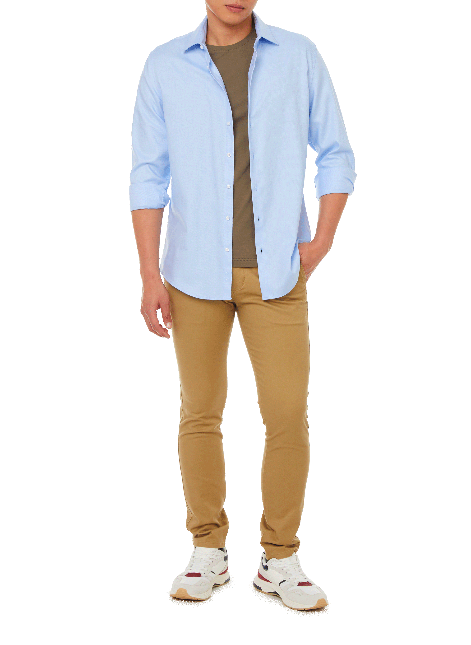 Chemise slim Kent en coton sergé SEIDENSTICKER Bleu