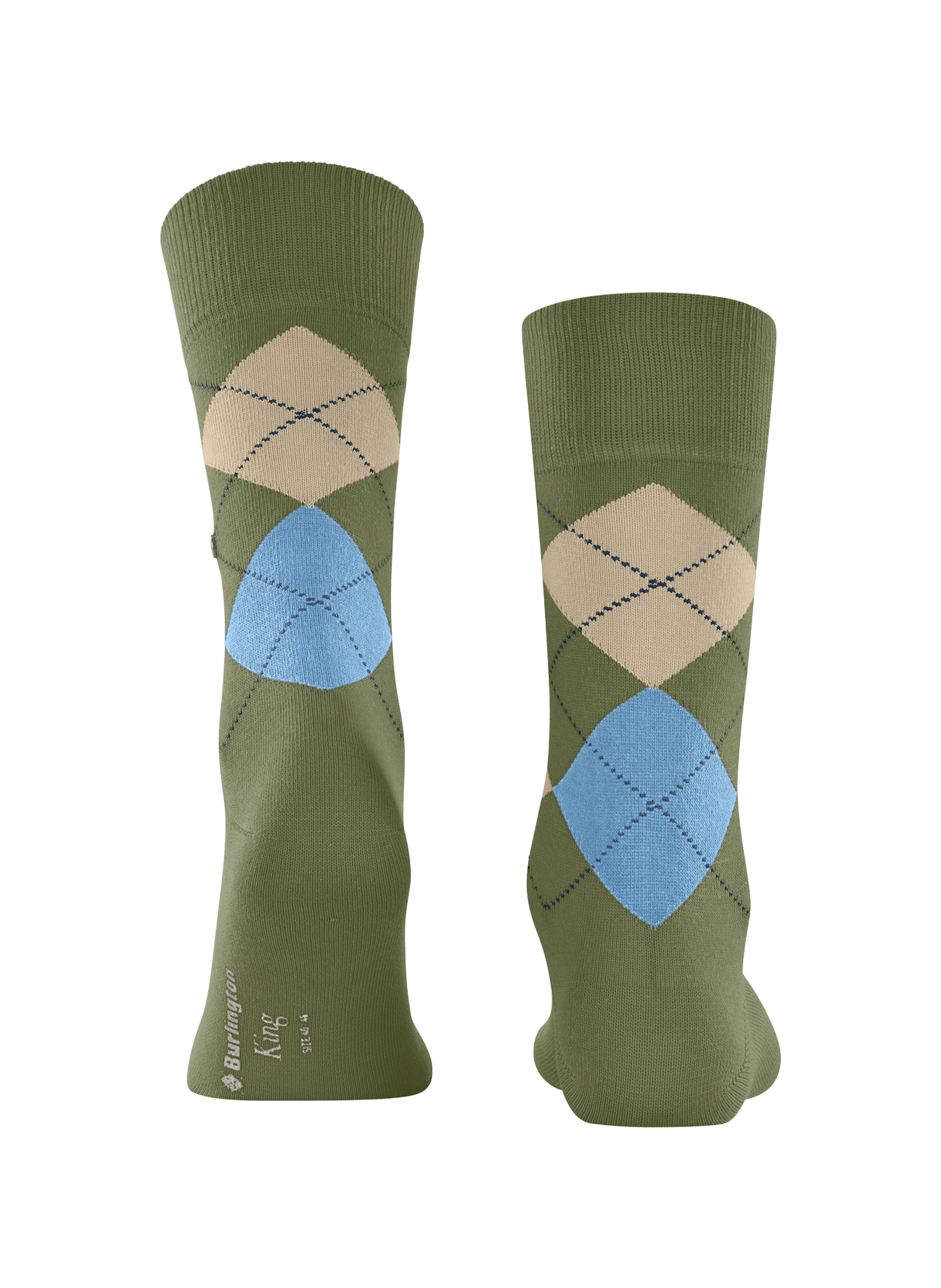 Chaussettes en coton BURLINGTON Kaki