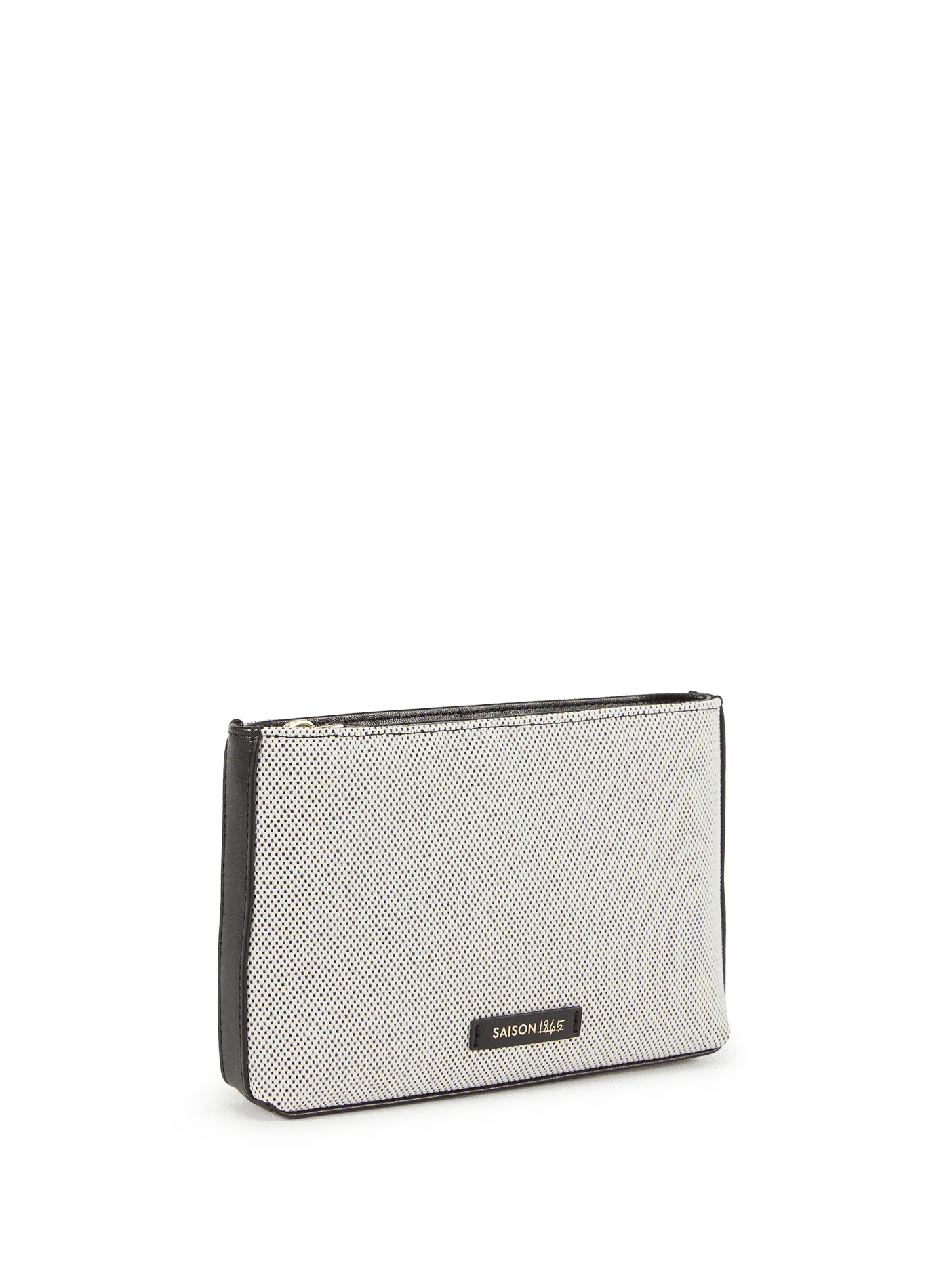 Cowhide leather canvas passport holder SAISON 1865 Beige