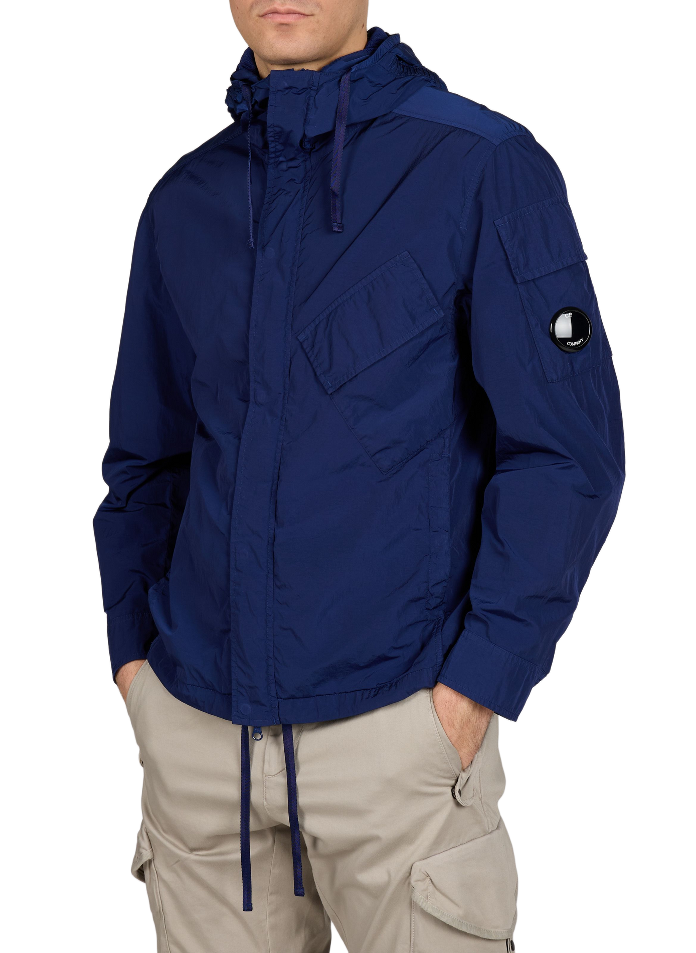 Surchemise zippée à capuche CP COMPANY Bleu