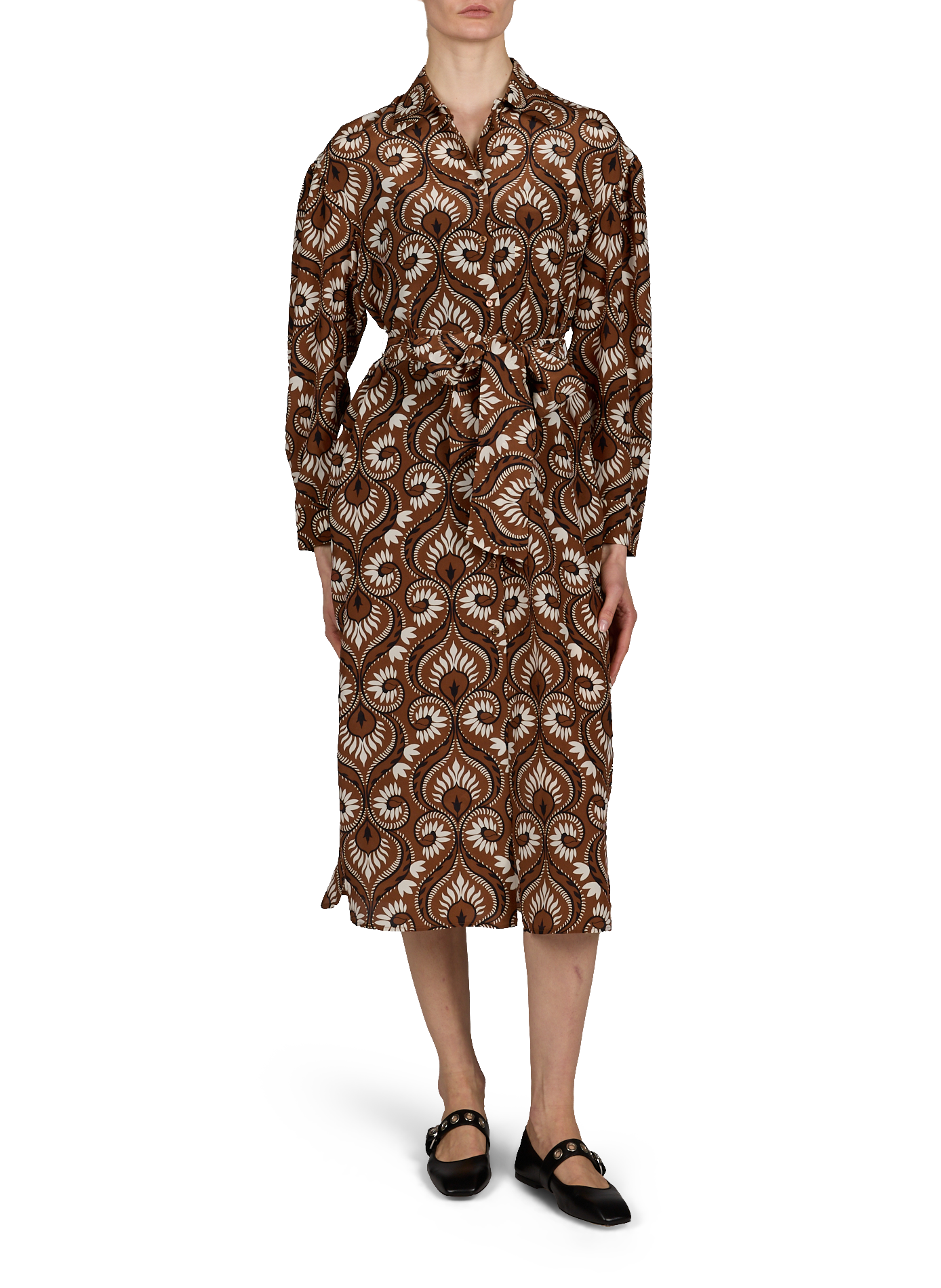 Robe-chemise imprimée en soie MAX MARA WEEK END Multicolore