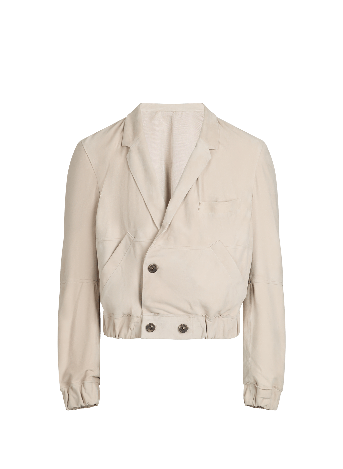 Lamb leather blazer with tailored collar SONIA CARRASCO Beige