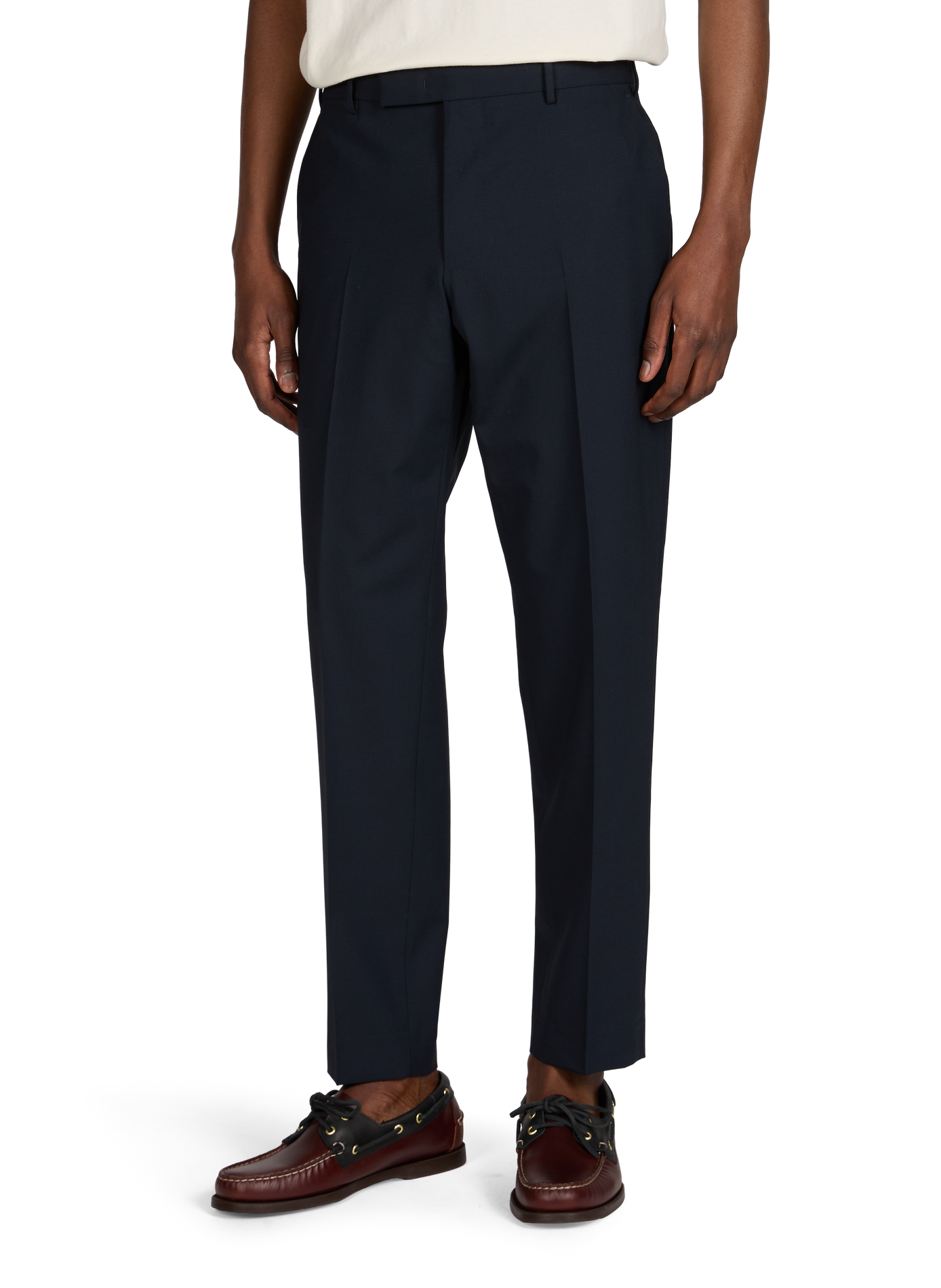 Straight pleated pants PT01 Blue