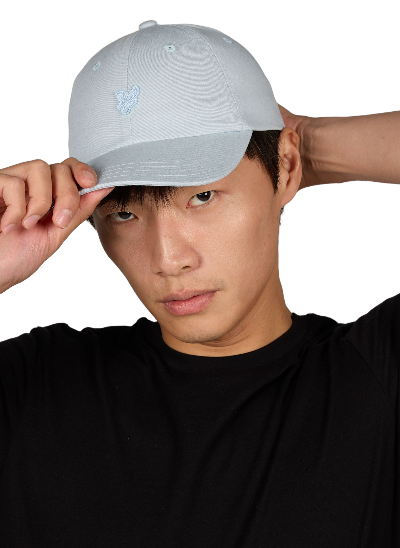 Gorra de algodón con logo LYLE & SCOTT Azul