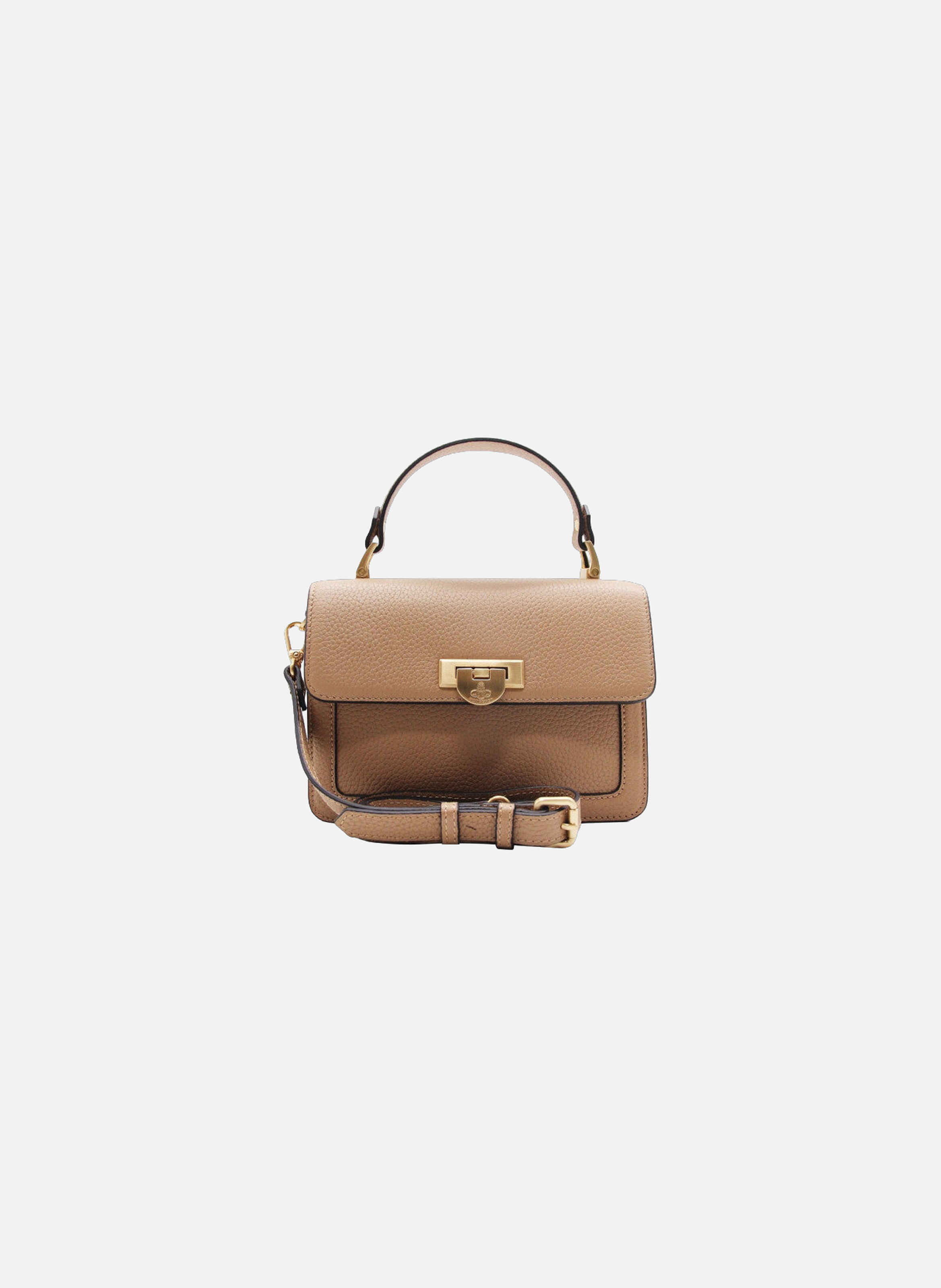 Auteuil | sac à main en cuir de vachette POURCHET Marron