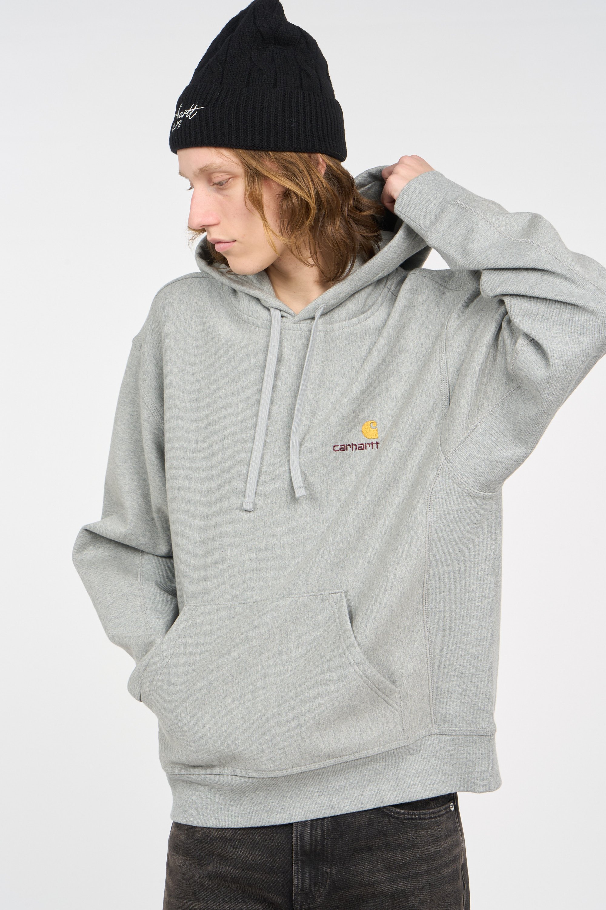 Hoodie american script CARHARTT WIP Gris