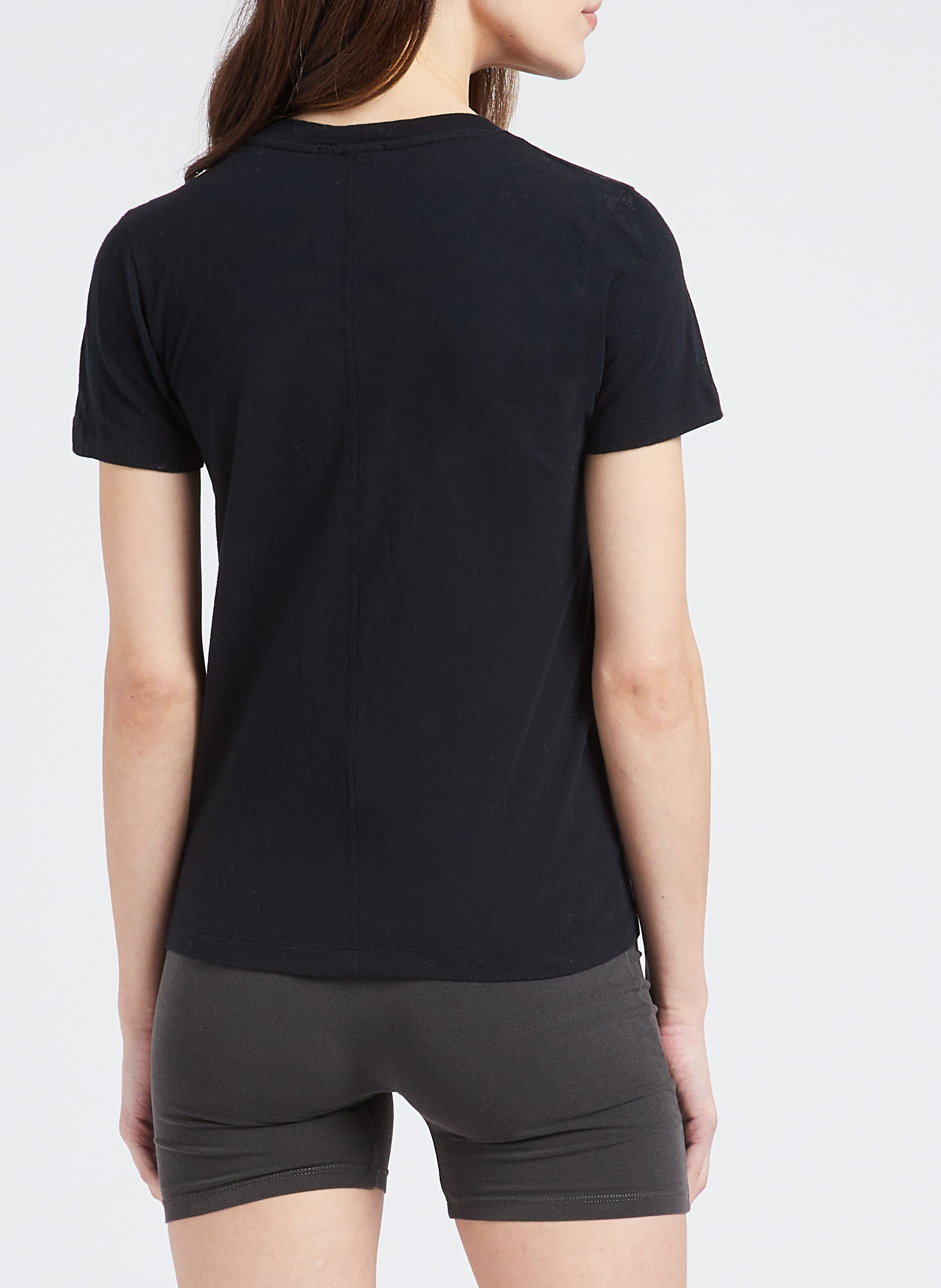 Tee-shirt col rond en coton gamipy AMERICAN VINTAGE Noir