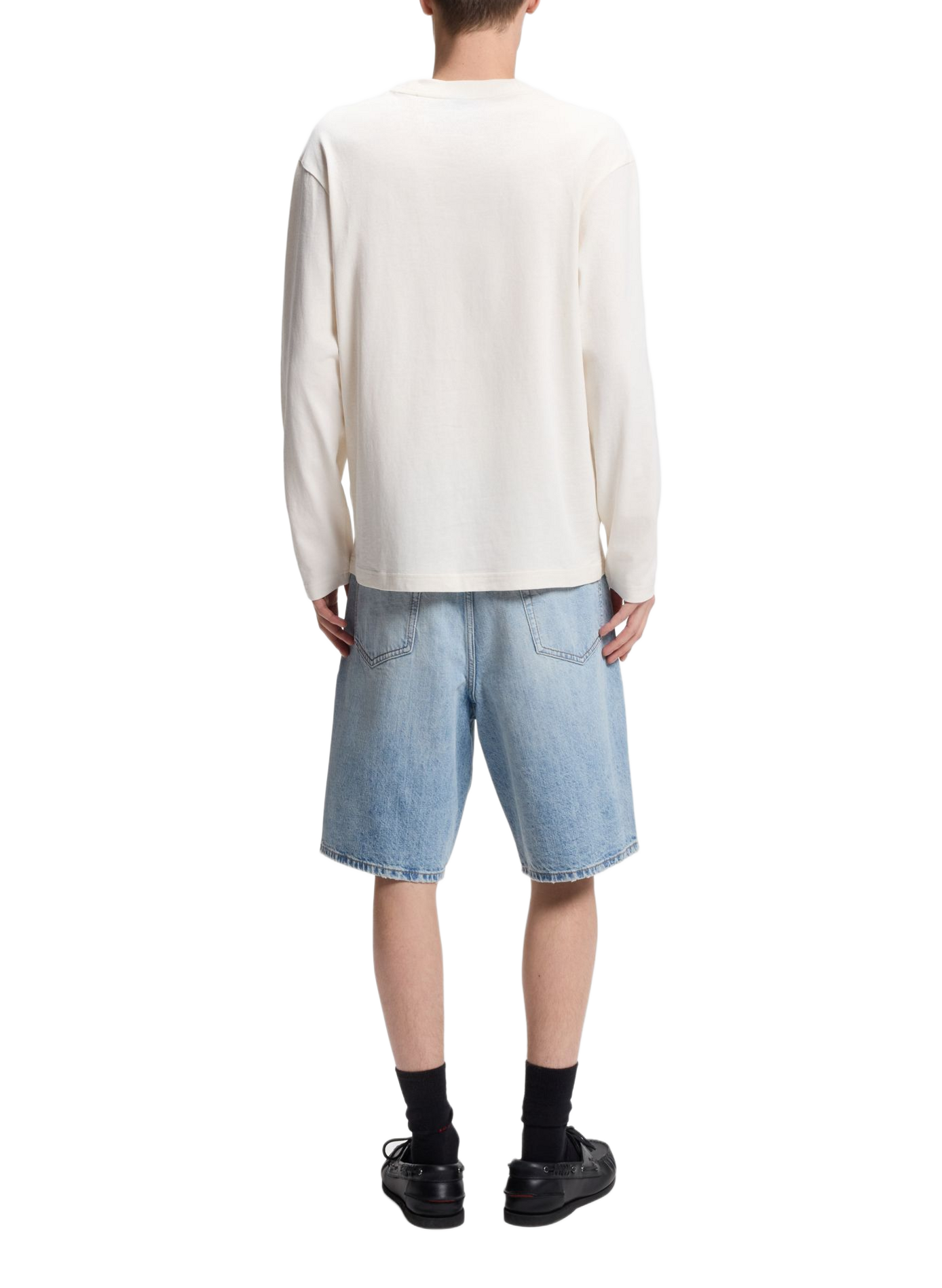 Printed straight t-shirt HUGO BLUE White