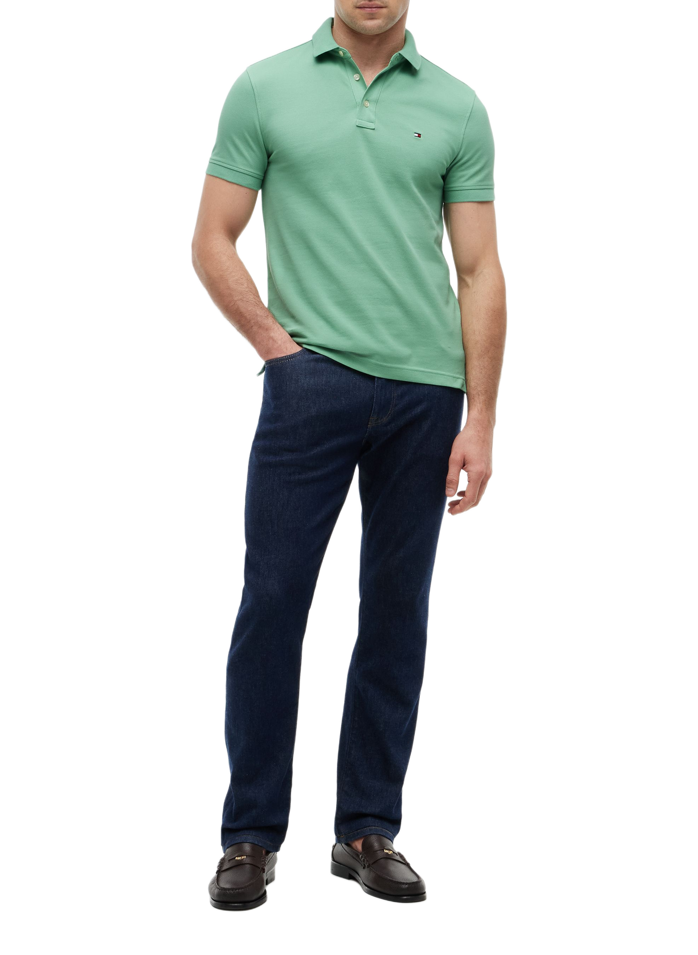 Polo aus Bio-Baumwolle TOMMY HILFIGER Grun