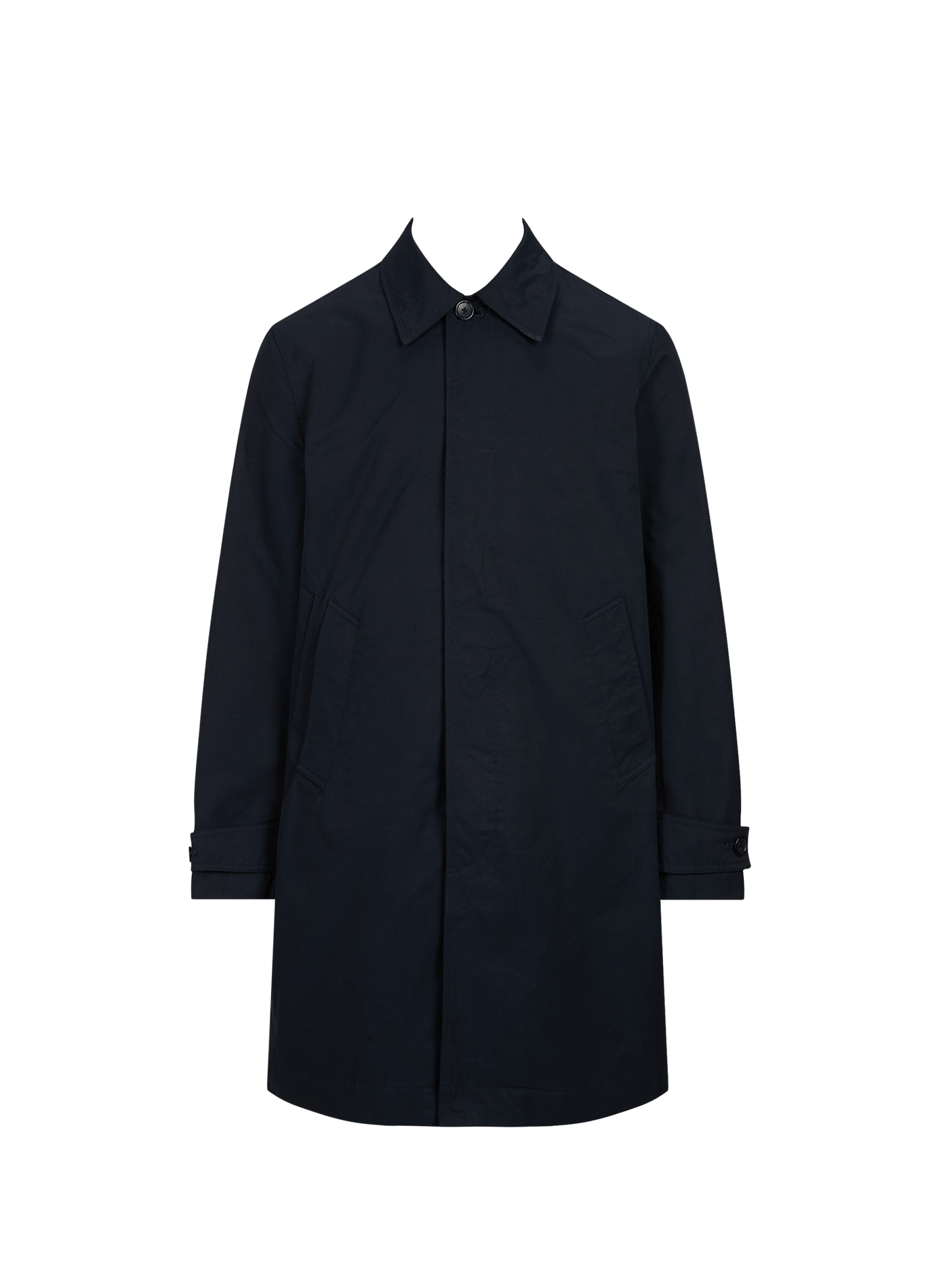 Klassischer Mantel mit klassischem Kragen aus Baumwolle. PAUL SMITH Blau